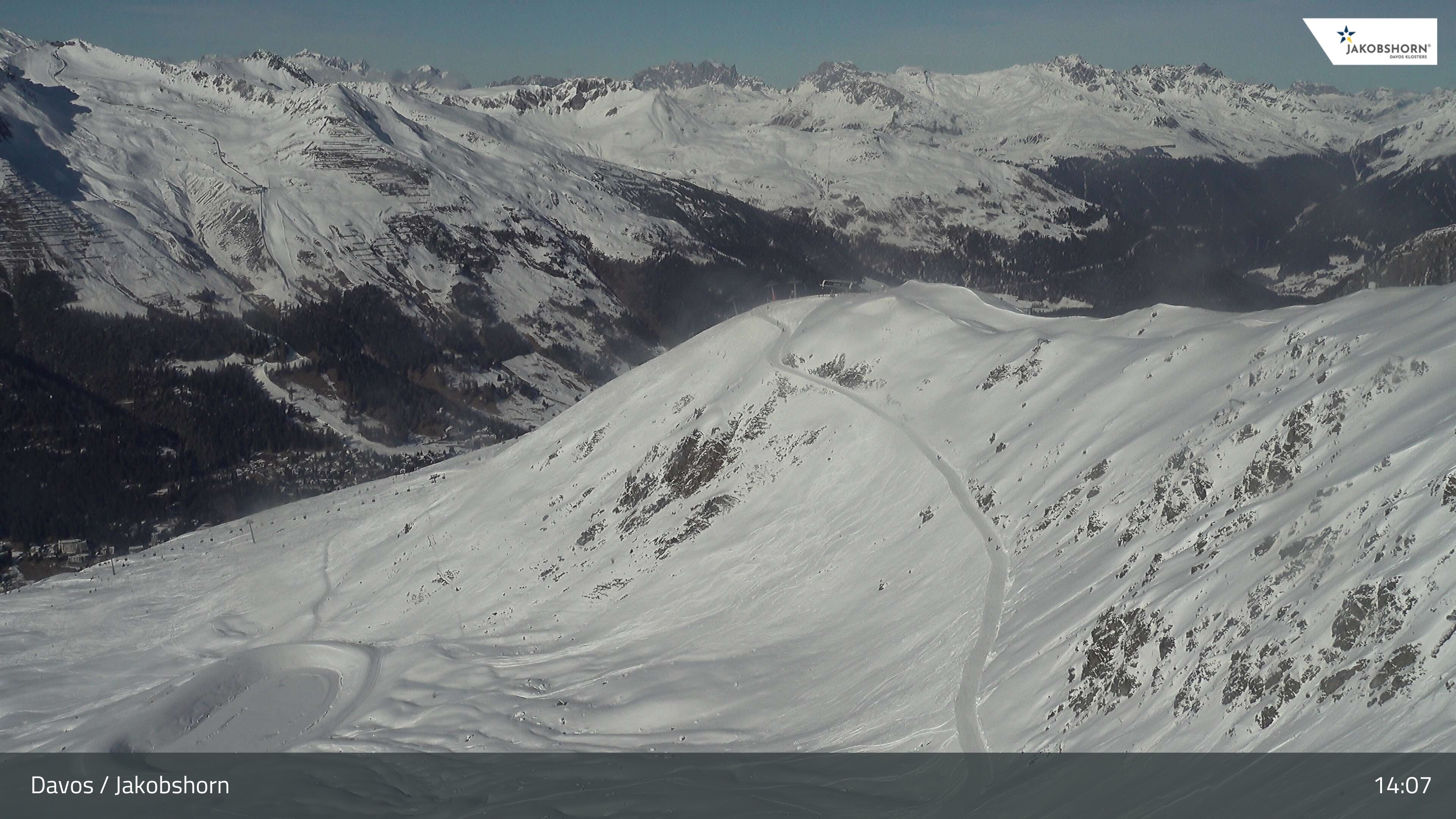Archiv Foto Webcam Jakobshorn - Blick Richtung Brämabüel