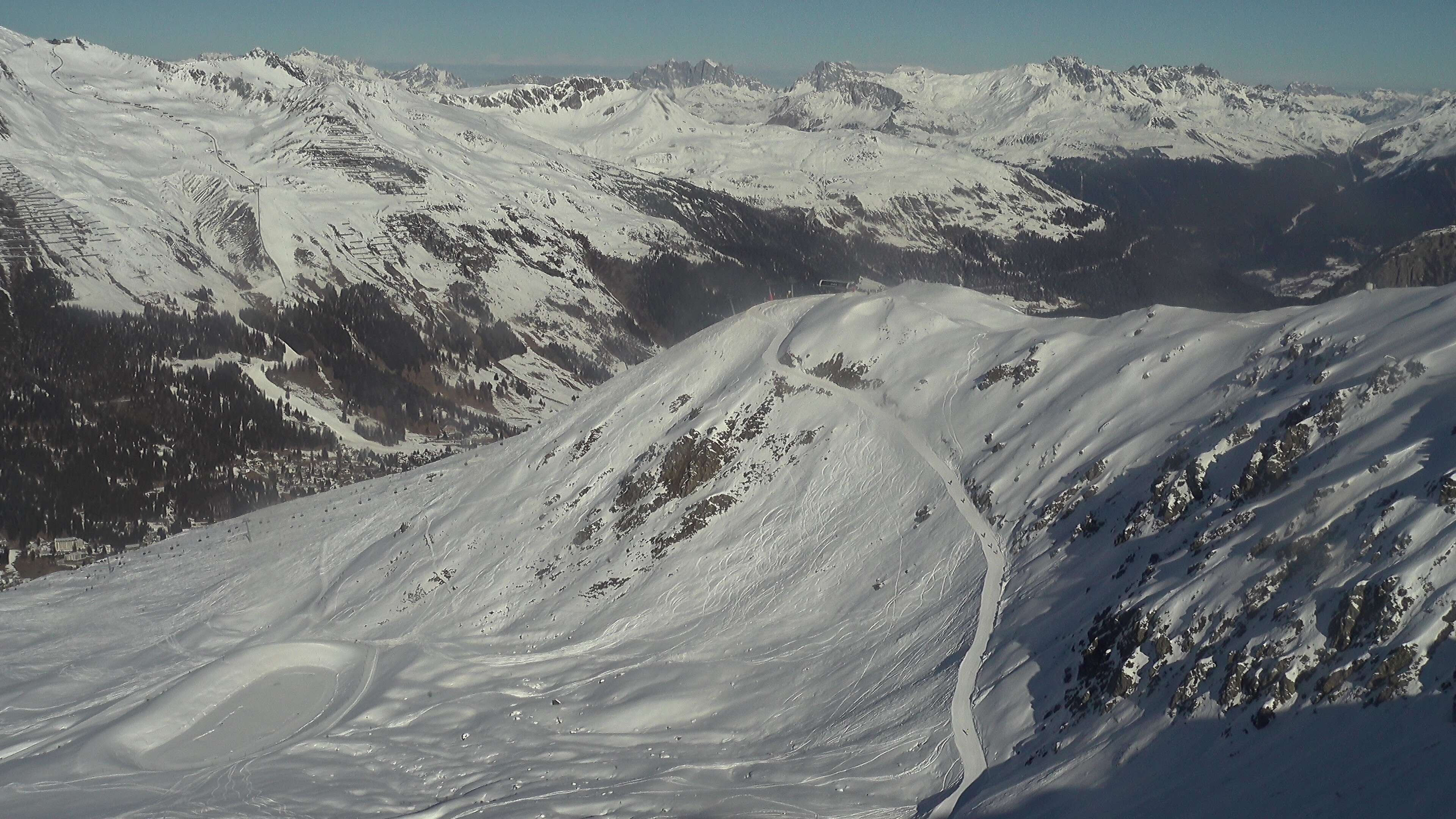 Archiv Foto Webcam Jakobshorn - Blick Richtung Brämabüel