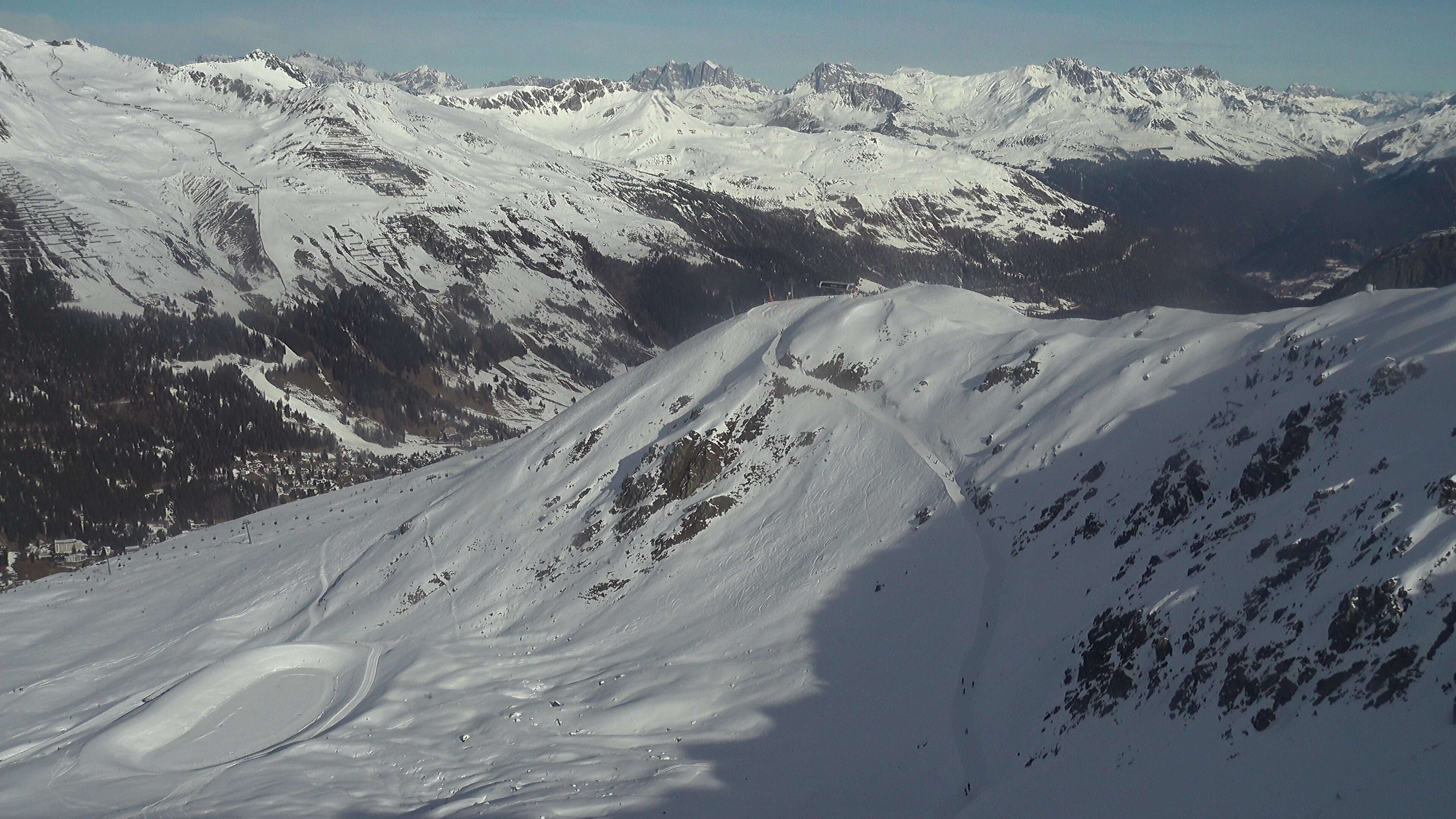 Archiv Foto Webcam Jakobshorn - Blick Richtung Brämabüel