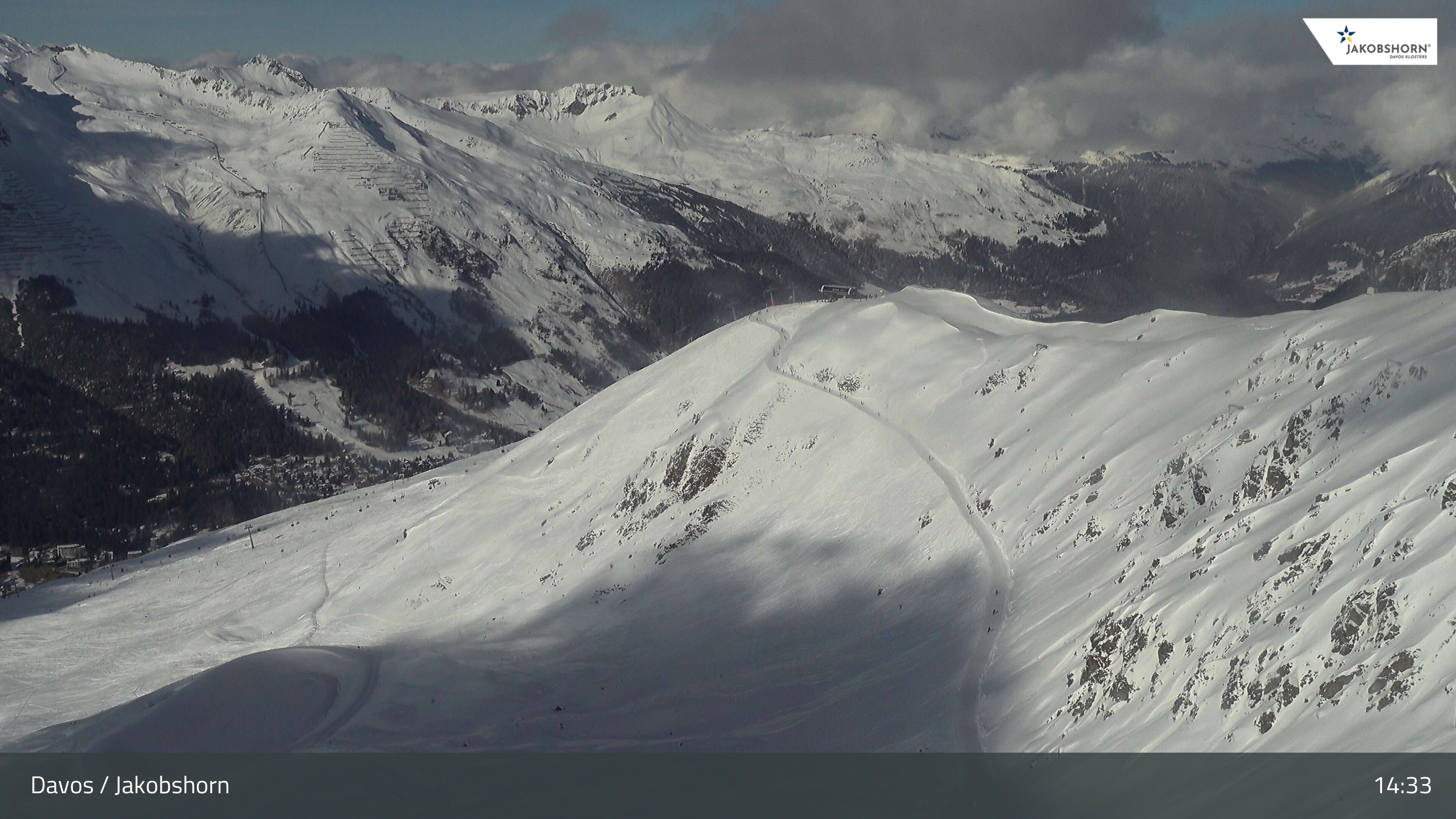 Archiv Foto Webcam Jakobshorn - Blick Richtung Brämabüel