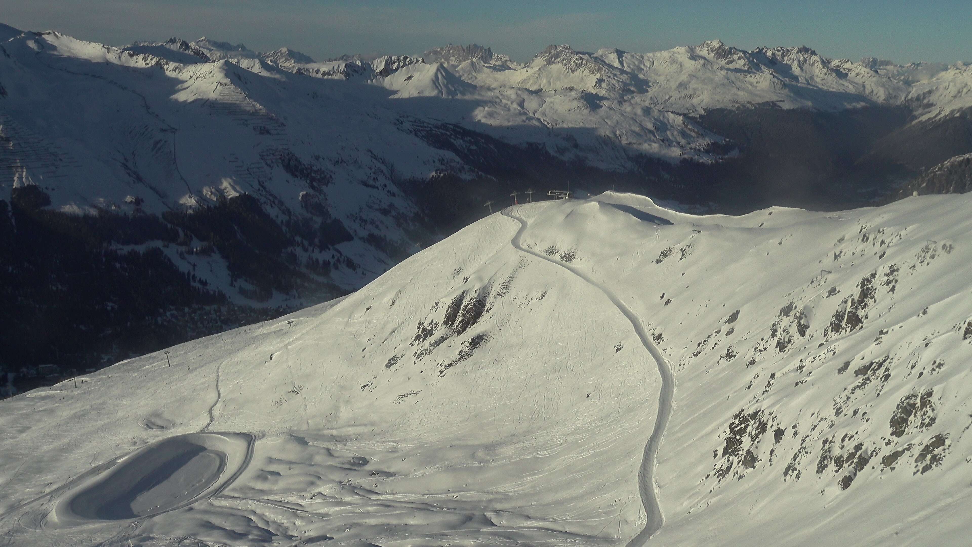 Archived image Webcam Jakobshorn - View to Brämabüel