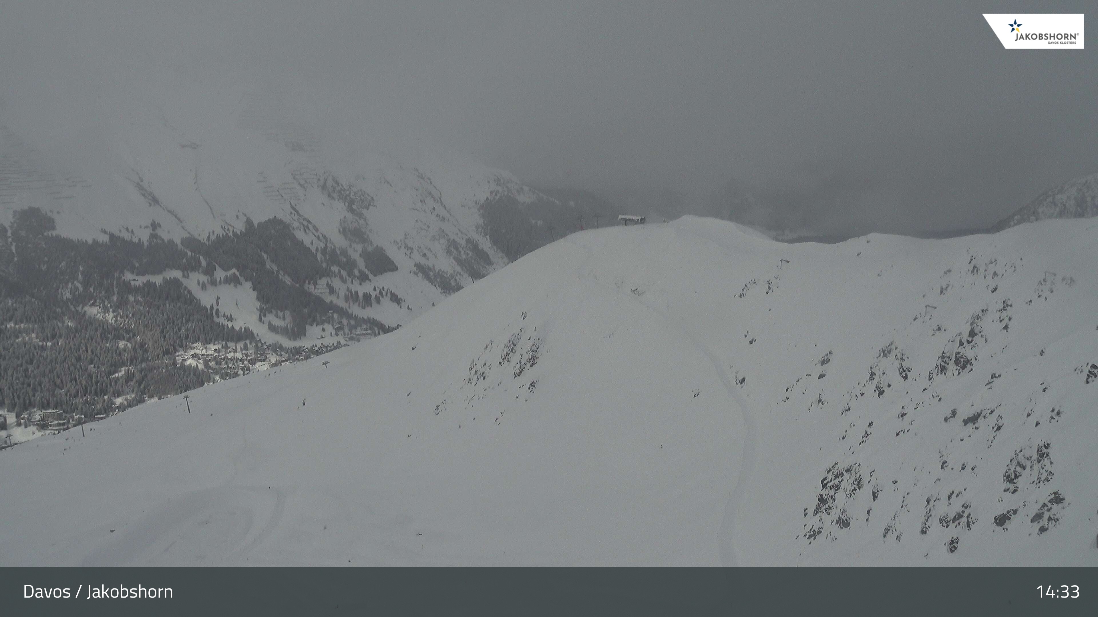 Archiv Foto Webcam Jakobshorn - Blick Richtung Brämabüel