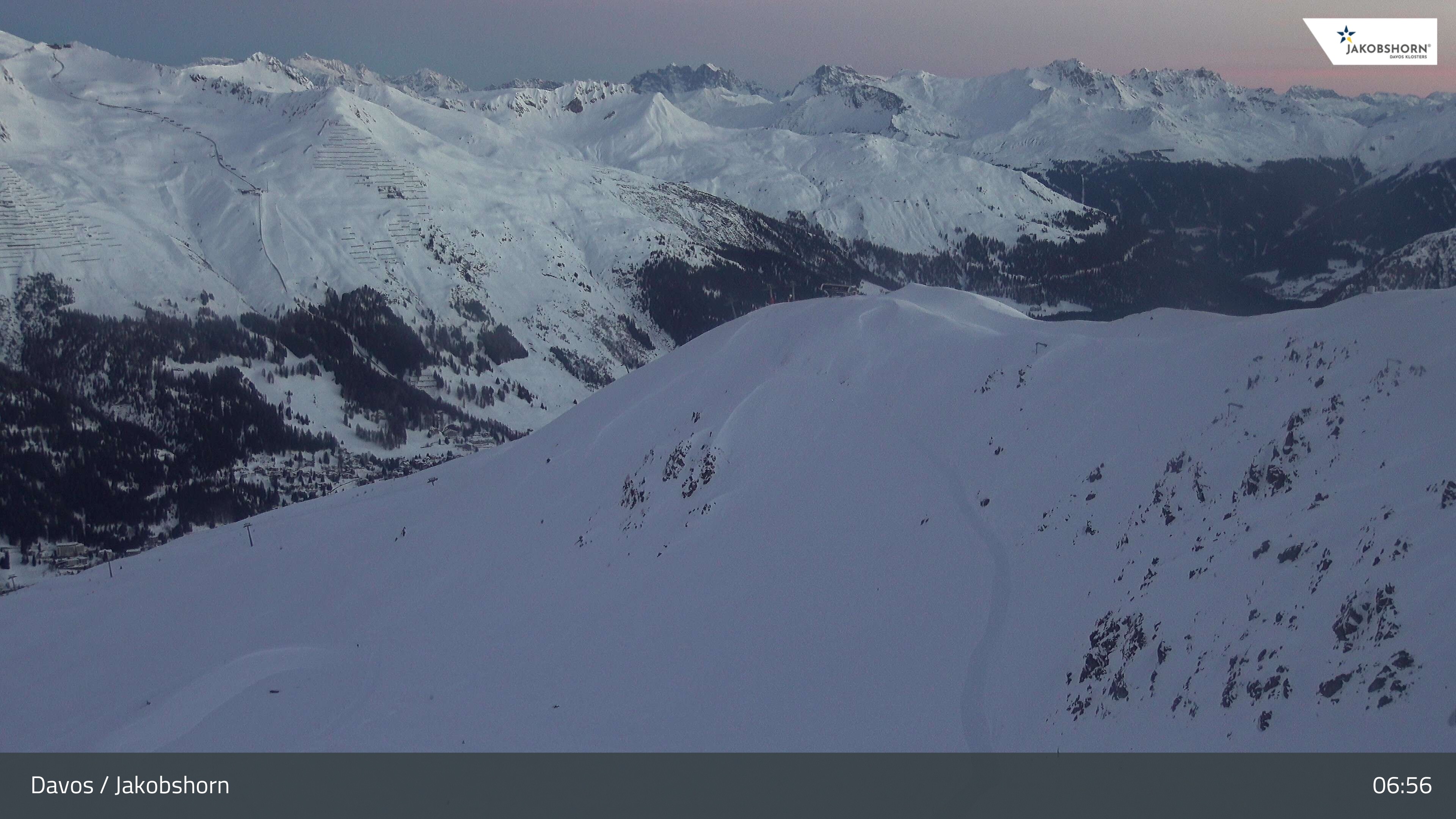 Archiv Foto Webcam Jakobshorn - Blick Richtung Brämabüel
