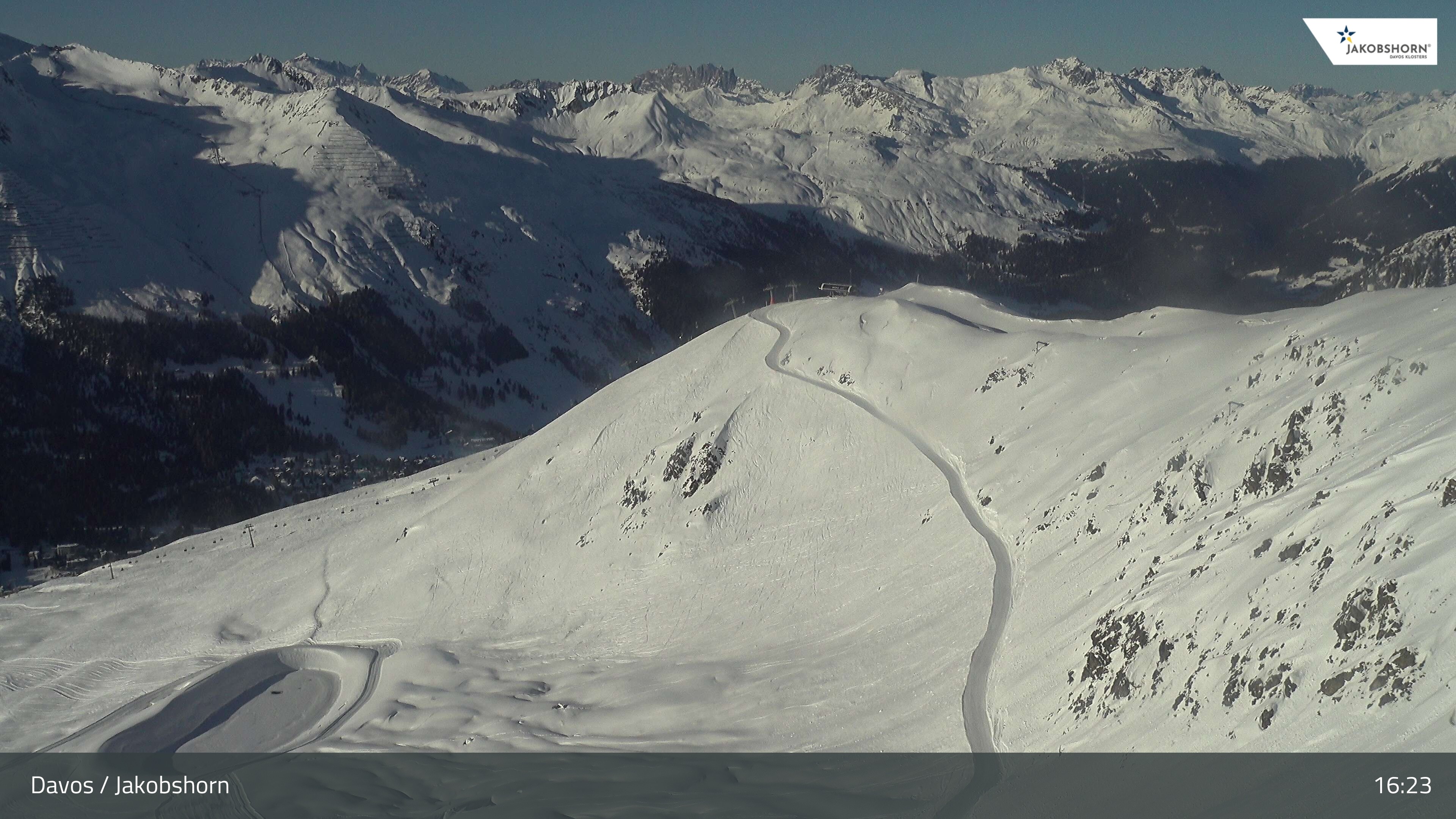 Archiv Foto Webcam Jakobshorn - Blick Richtung Brämabüel