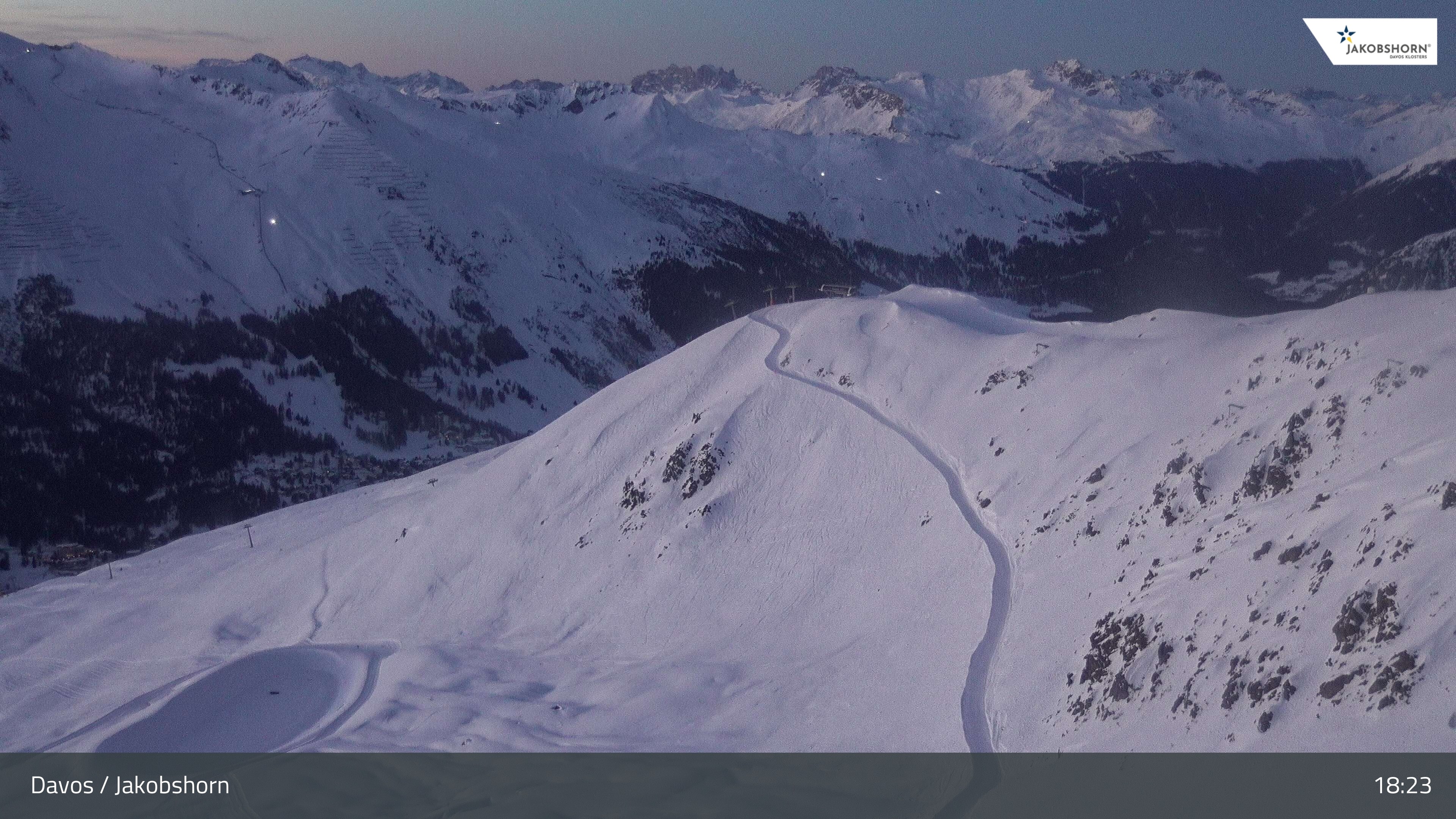 Archiv Foto Webcam Jakobshorn - Blick Richtung Brämabüel