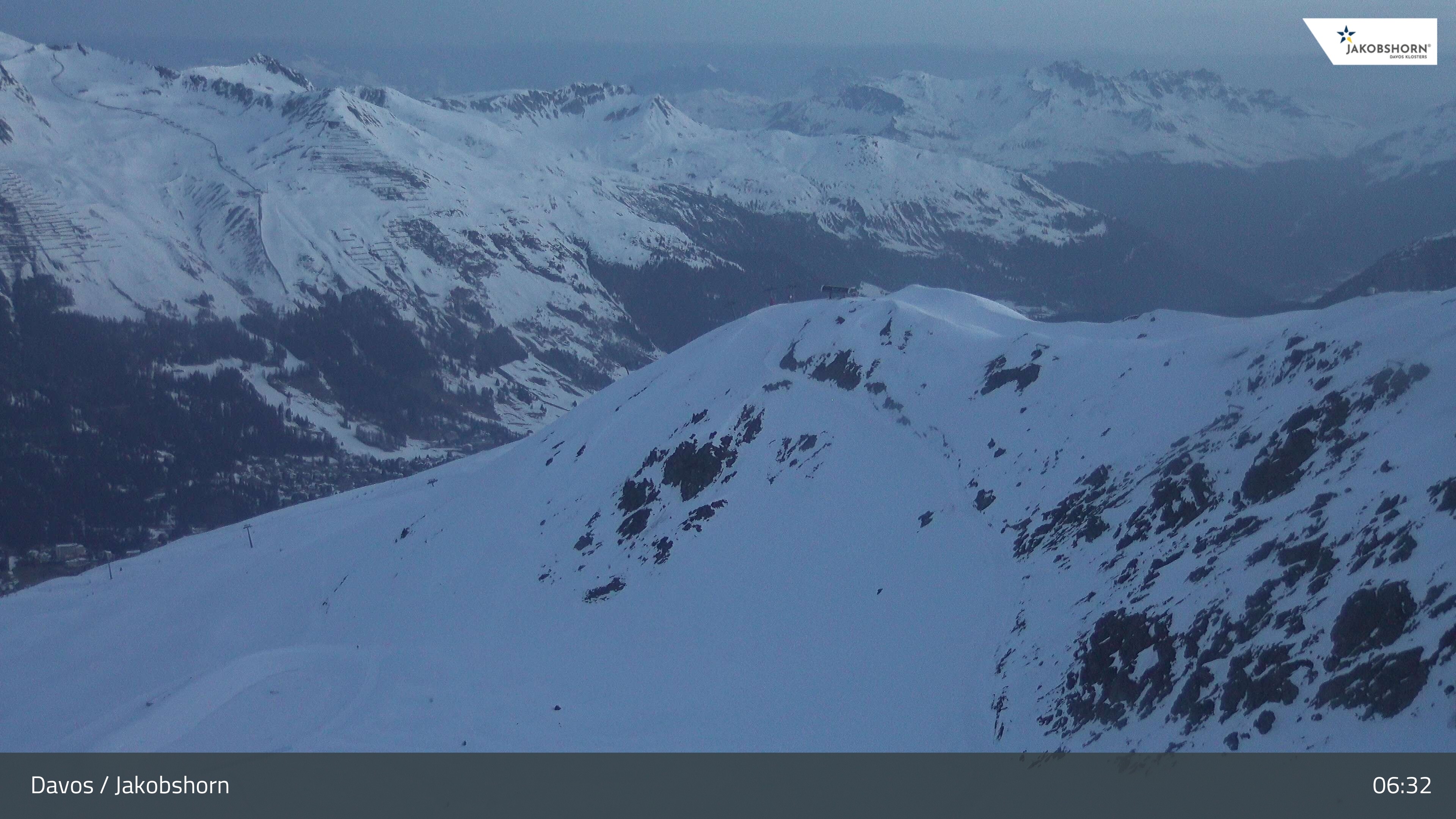 Archiv Foto Webcam Jakobshorn - Blick Richtung Brämabüel