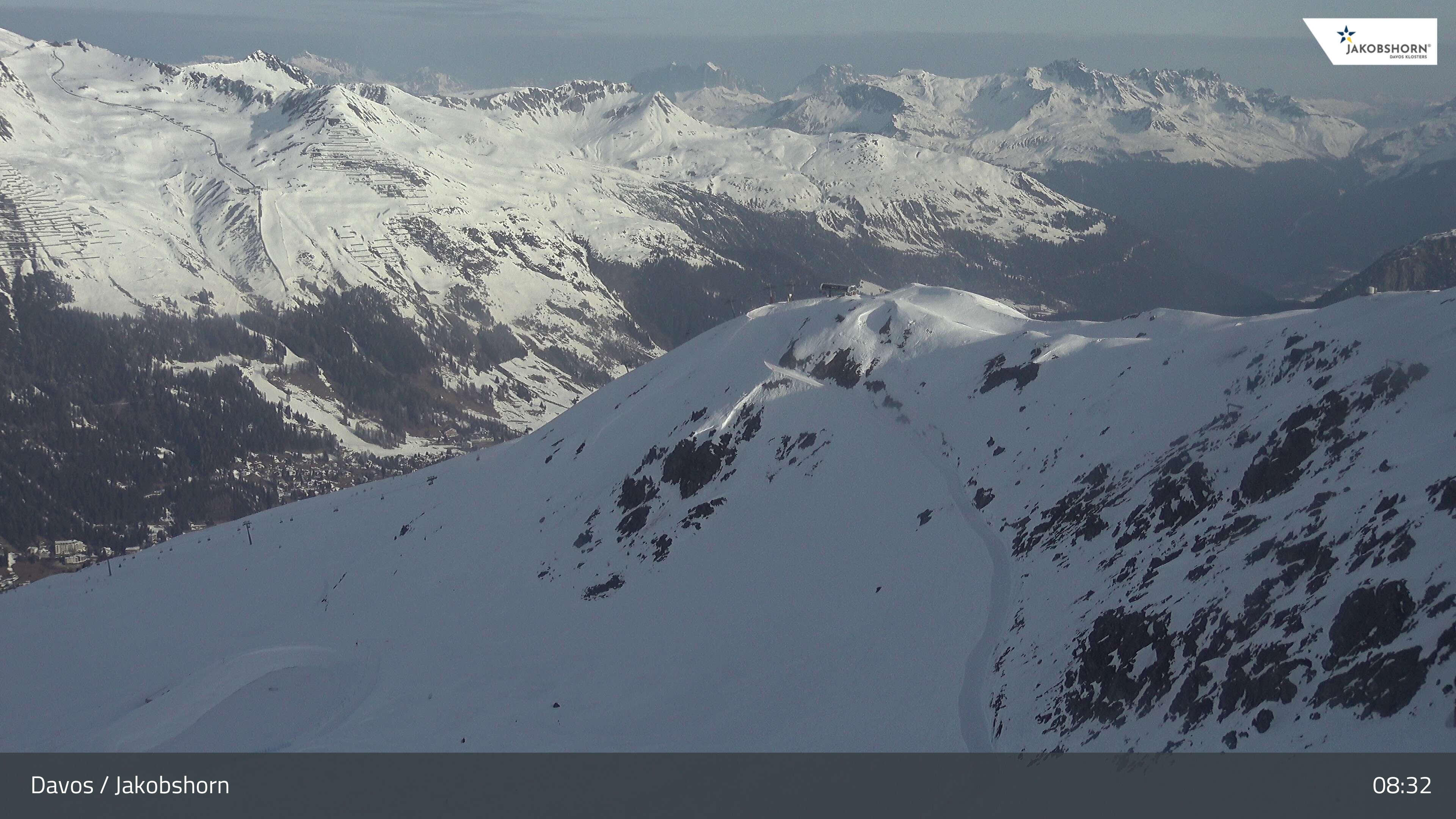 Archiv Foto Webcam Jakobshorn - Blick Richtung Brämabüel