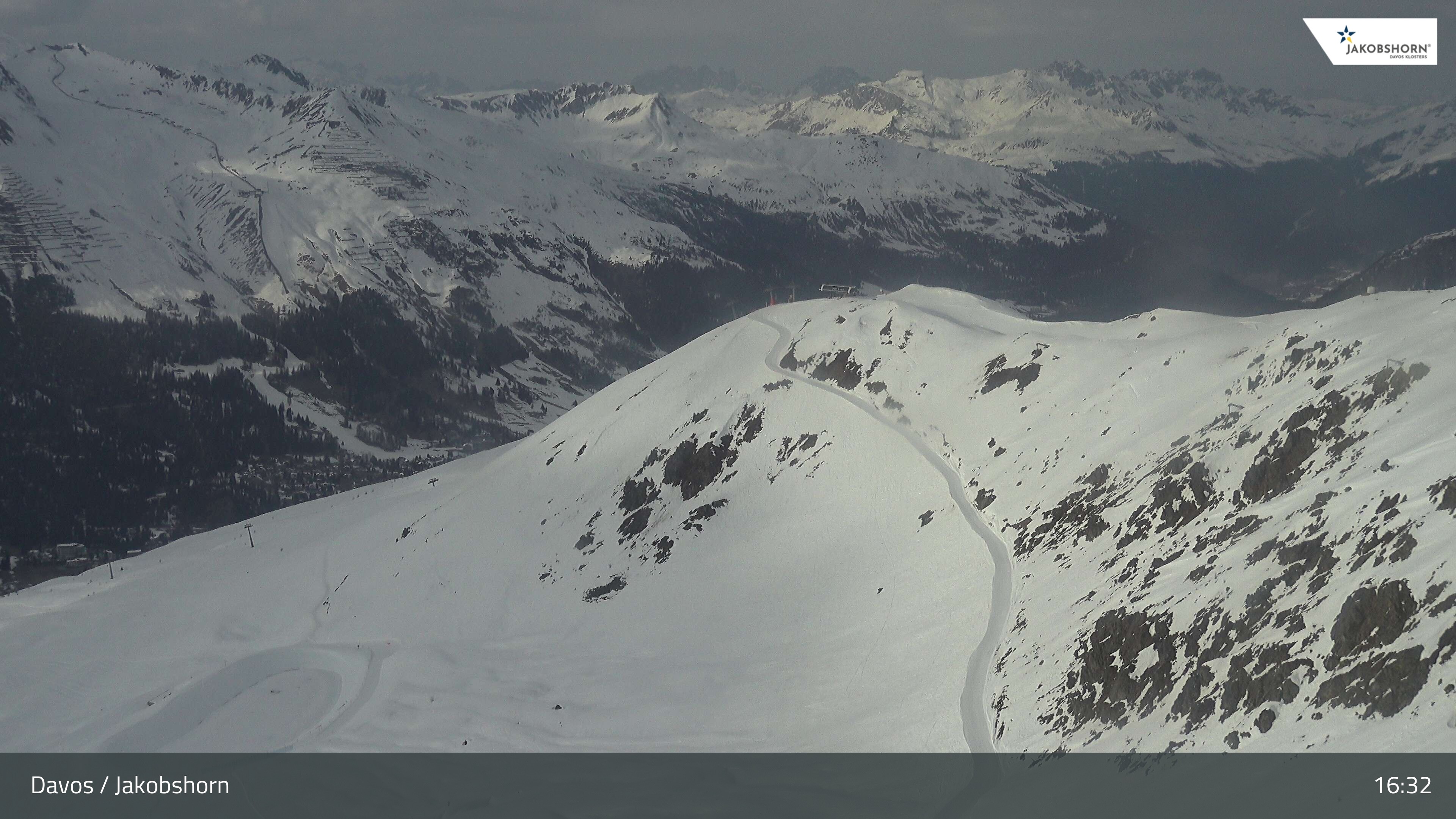 Archiv Foto Webcam Jakobshorn - Blick Richtung Brämabüel