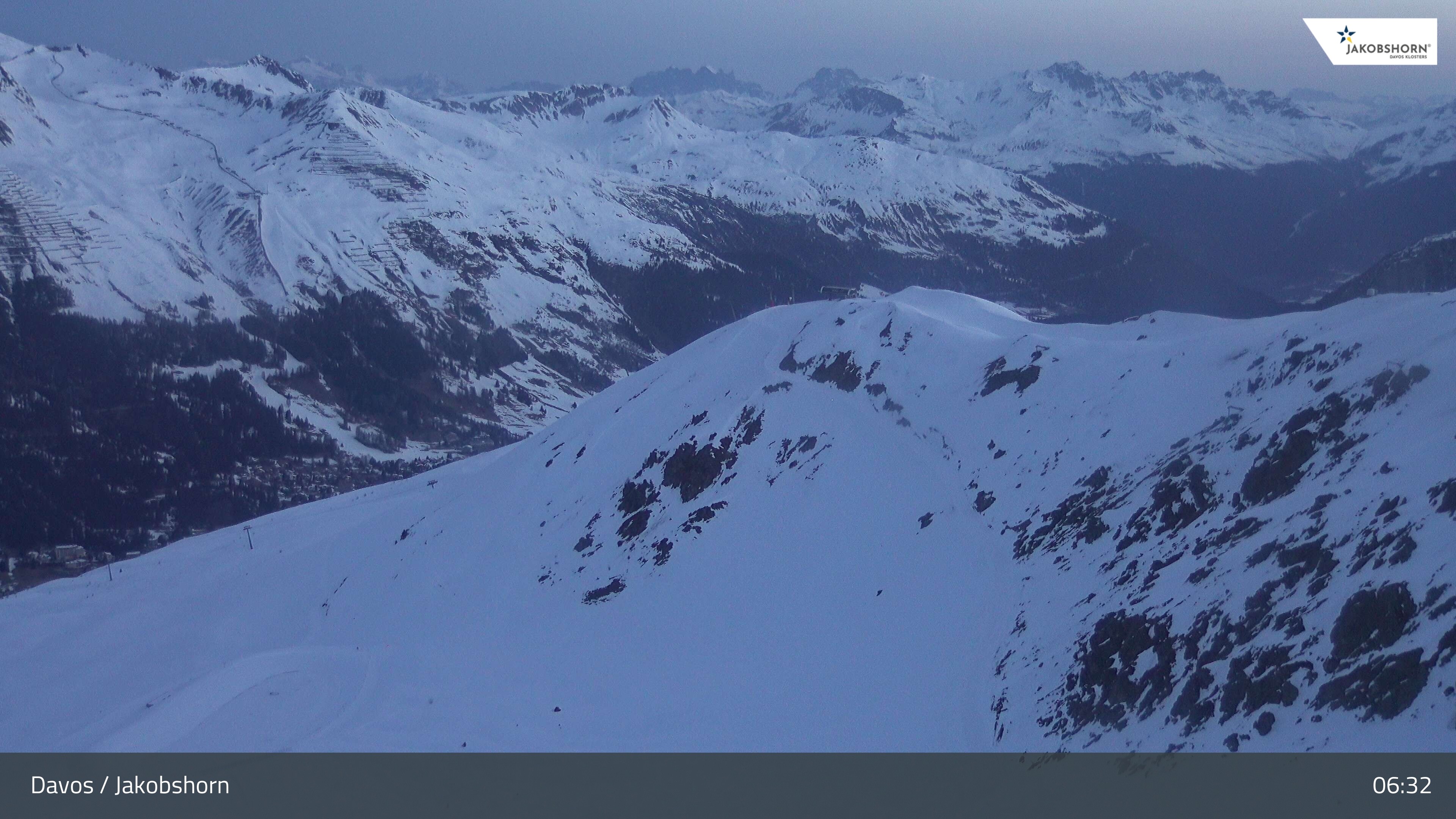 Archiv Foto Webcam Jakobshorn - Blick Richtung Brämabüel