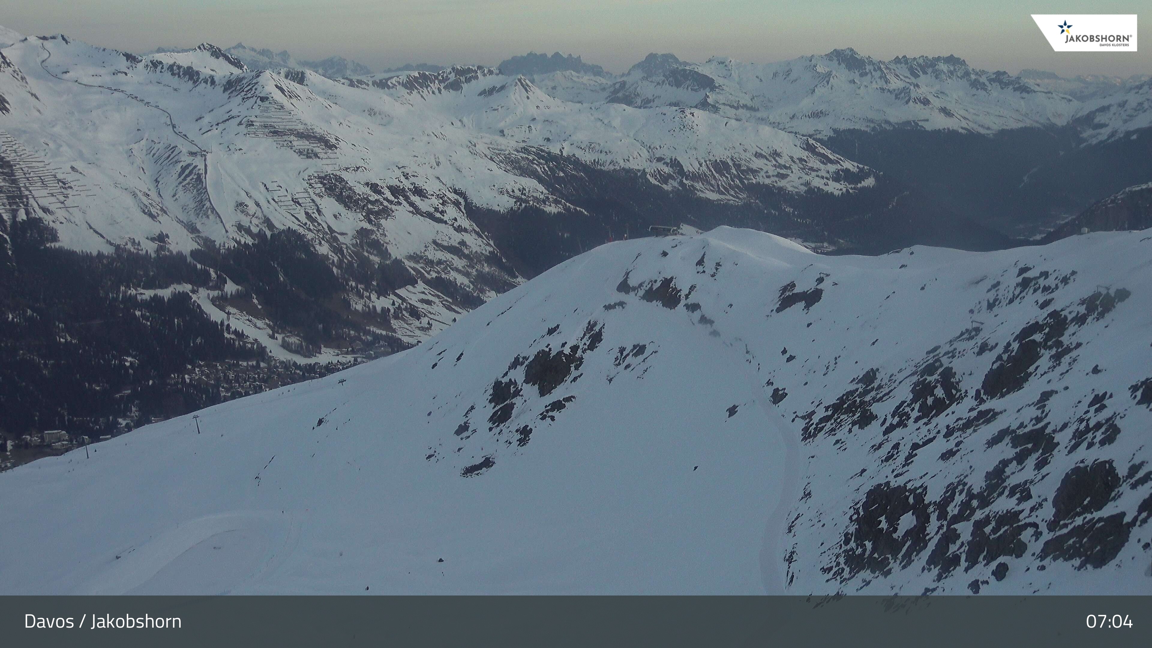 Archiv Foto Webcam Jakobshorn - Blick Richtung Brämabüel