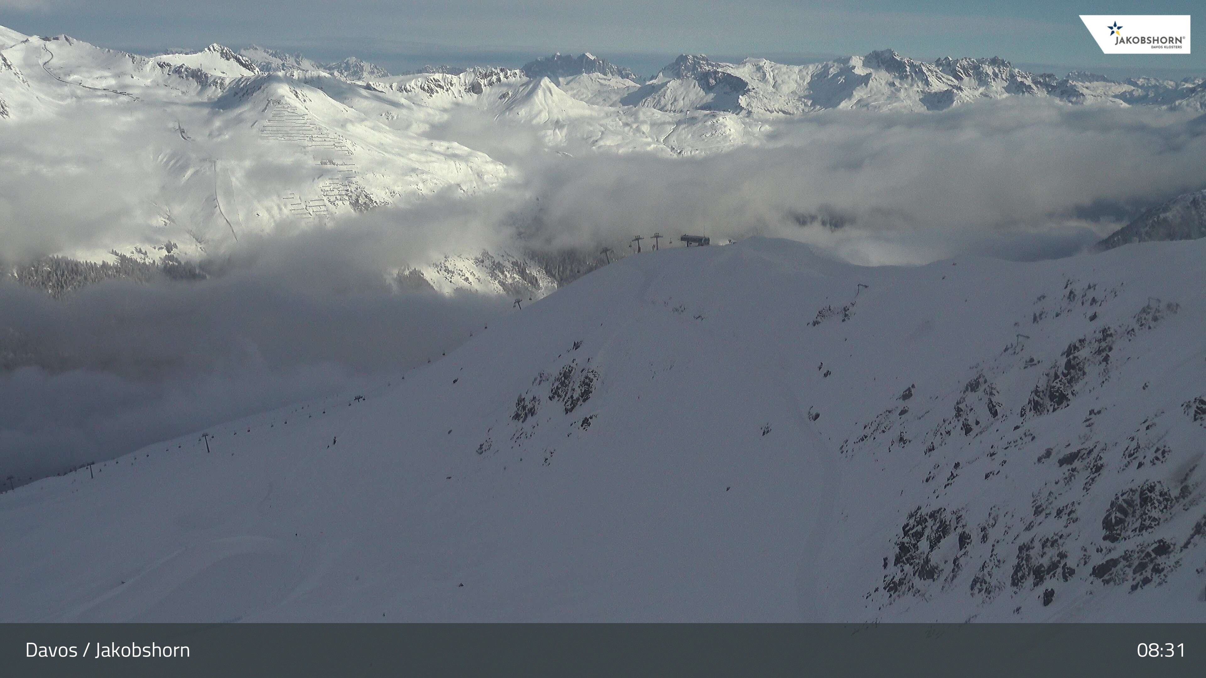 Archived image Webcam Jakobshorn - View to Brämabüel