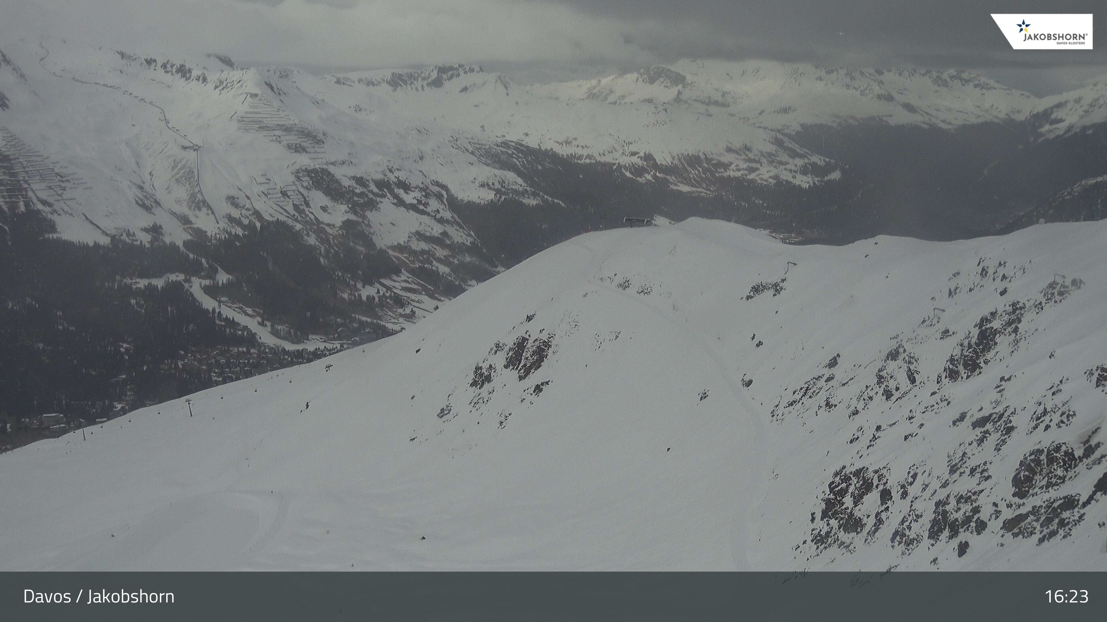 Archiv Foto Webcam Jakobshorn - Blick Richtung Brämabüel