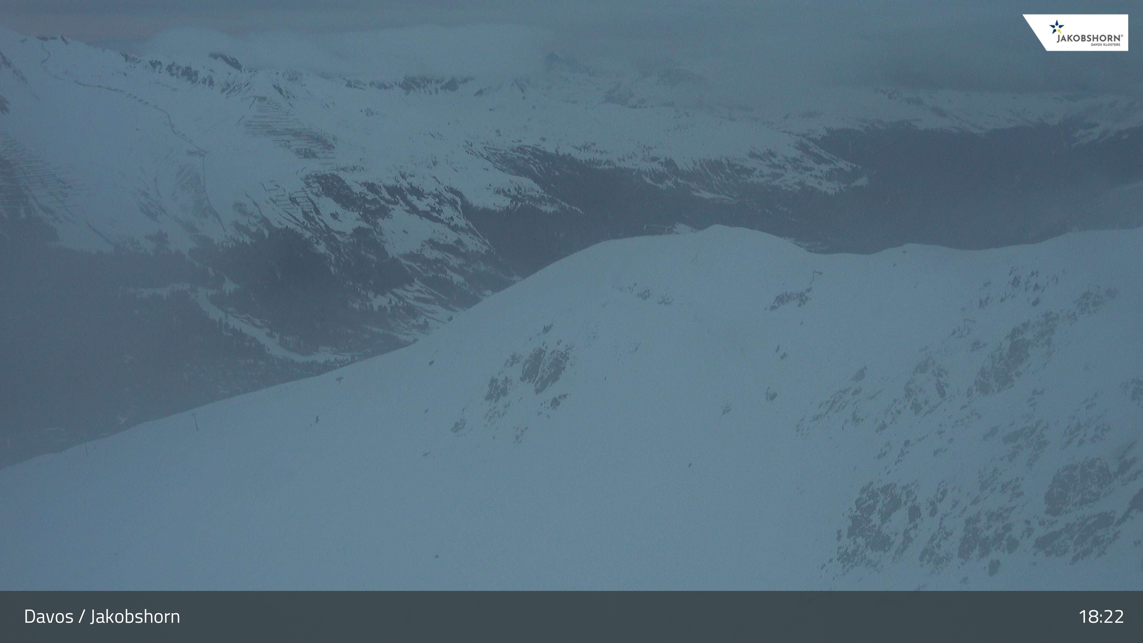Archiv Foto Webcam Jakobshorn - Blick Richtung Brämabüel