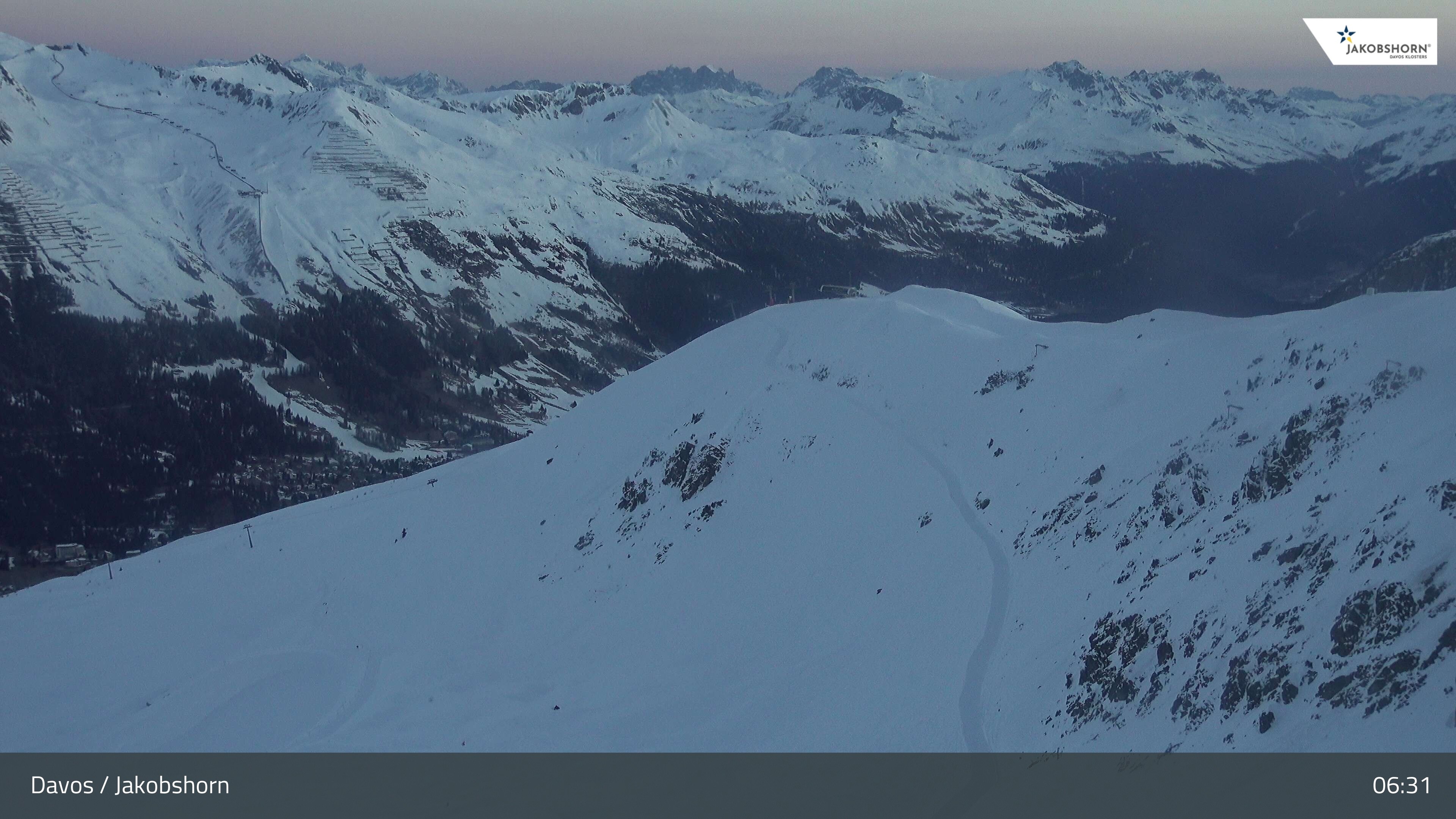 Archiv Foto Webcam Jakobshorn - Blick Richtung Brämabüel
