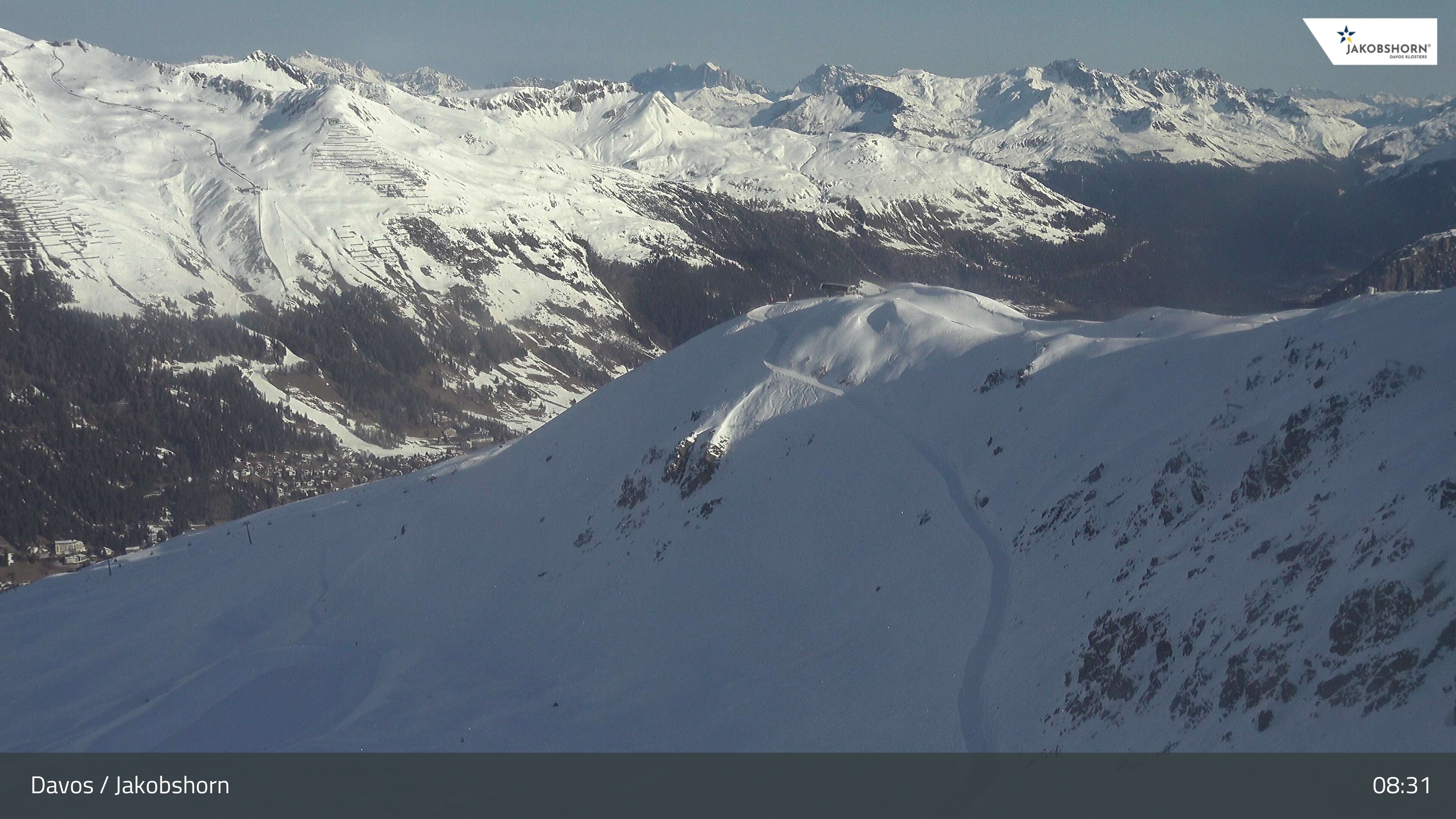 Archiv Foto Webcam Jakobshorn - Blick Richtung Brämabüel