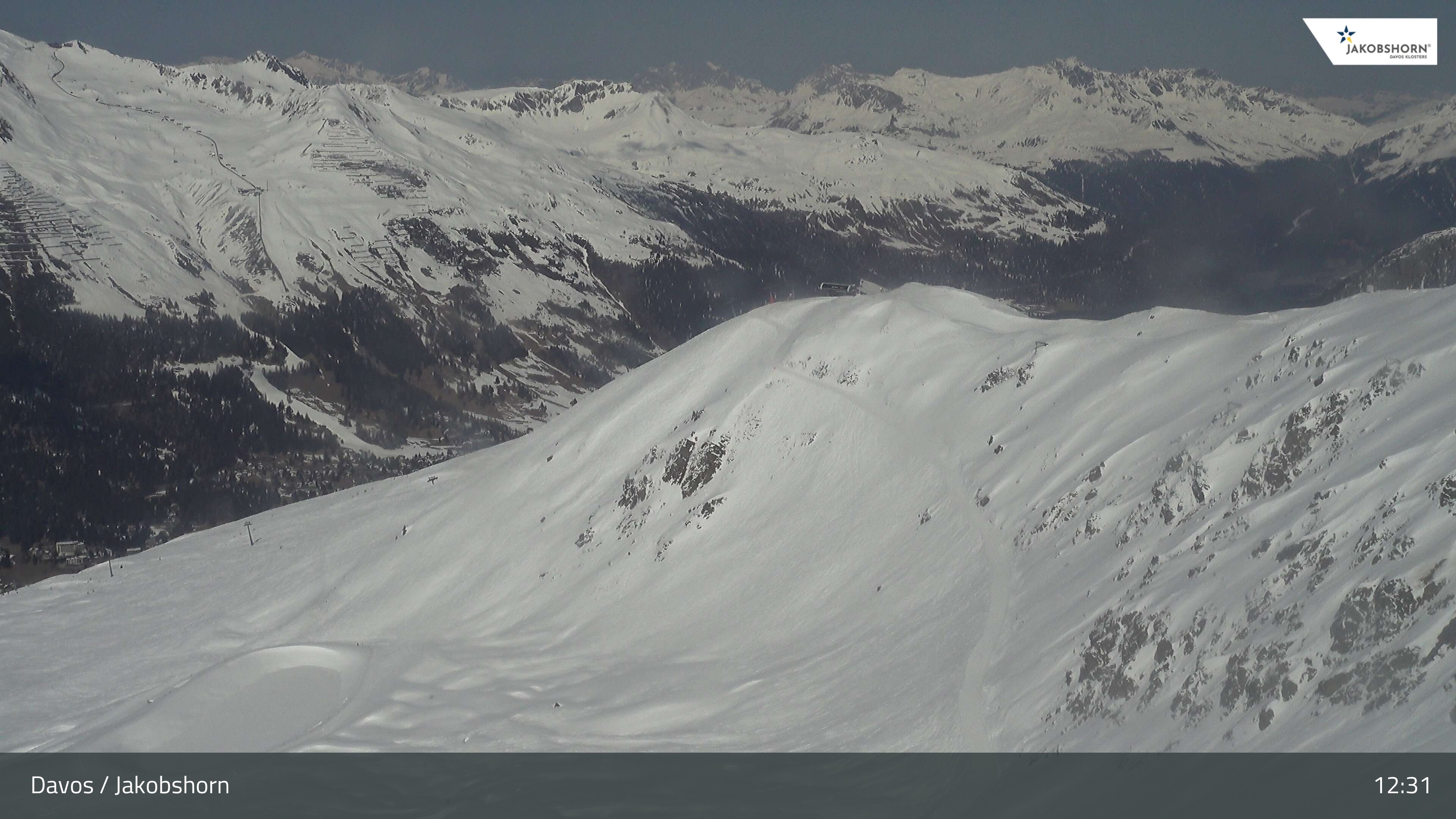 Archiv Foto Webcam Jakobshorn - Blick Richtung Brämabüel