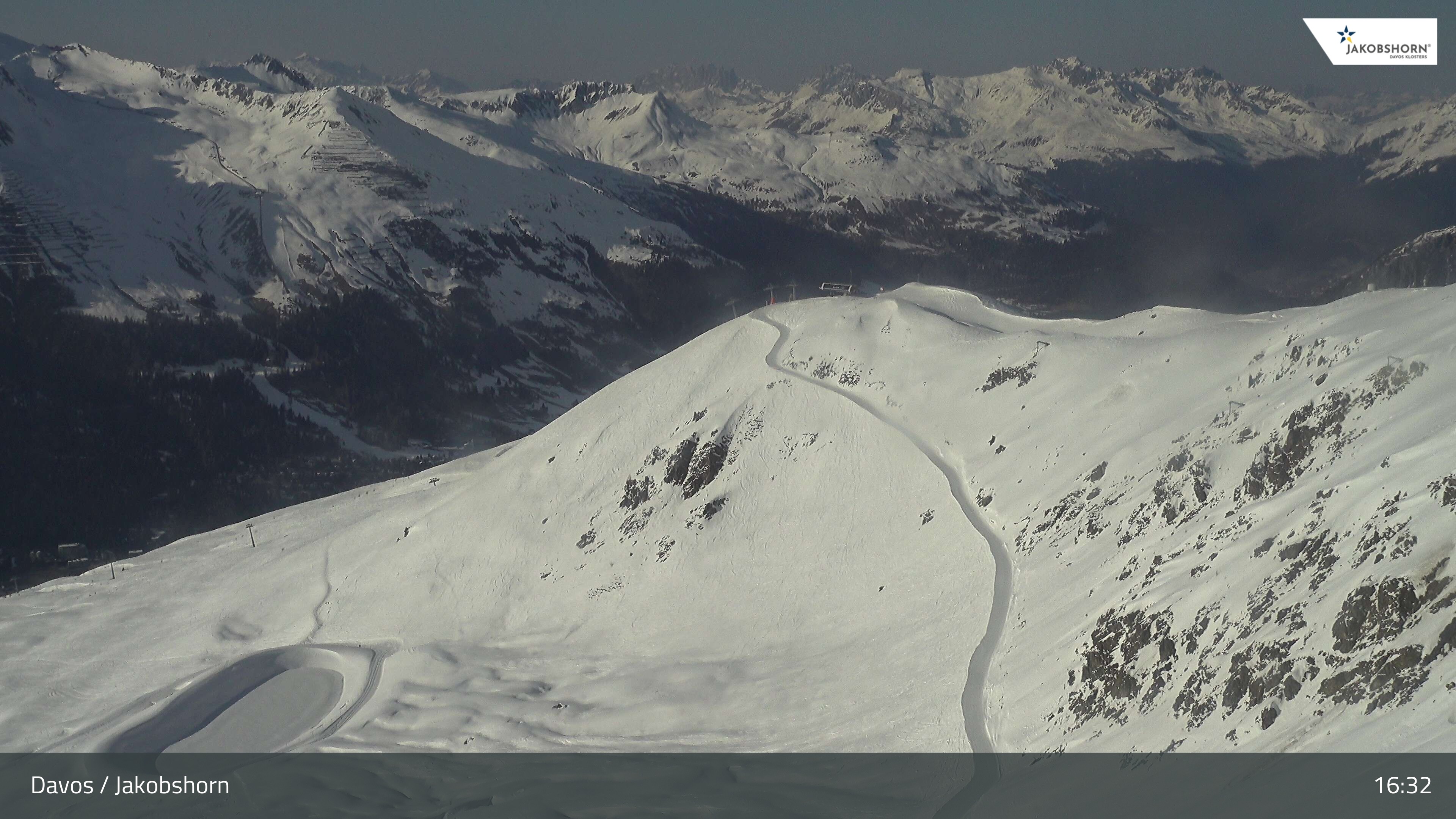 Archiv Foto Webcam Jakobshorn - Blick Richtung Brämabüel