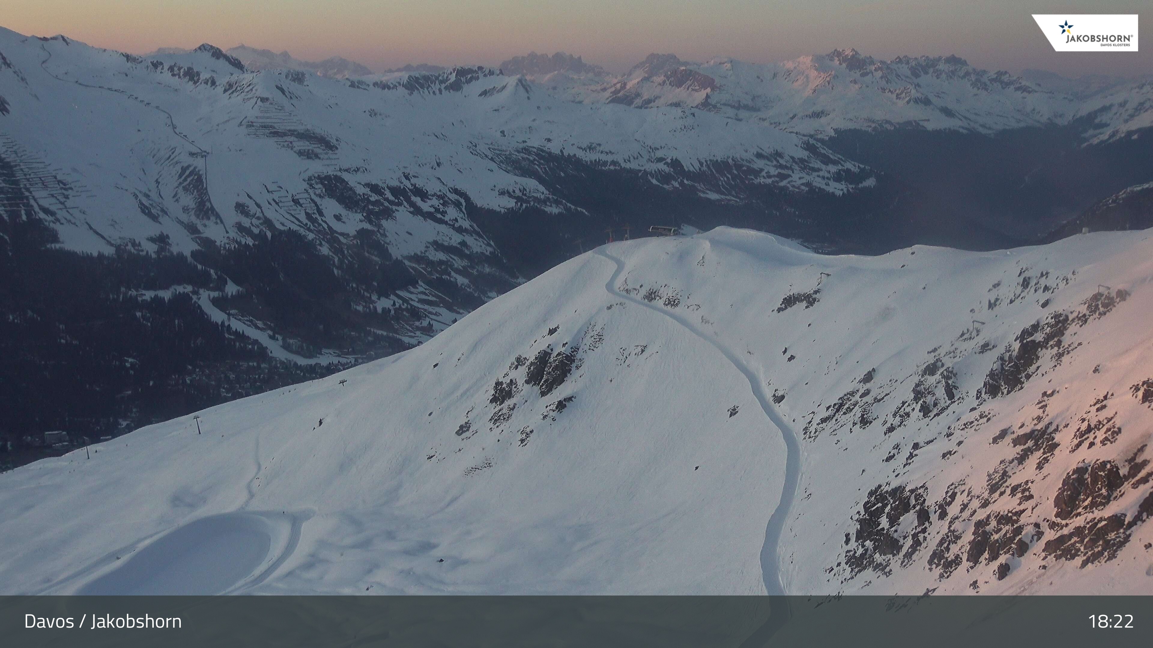 Archiv Foto Webcam Jakobshorn - Blick Richtung Brämabüel