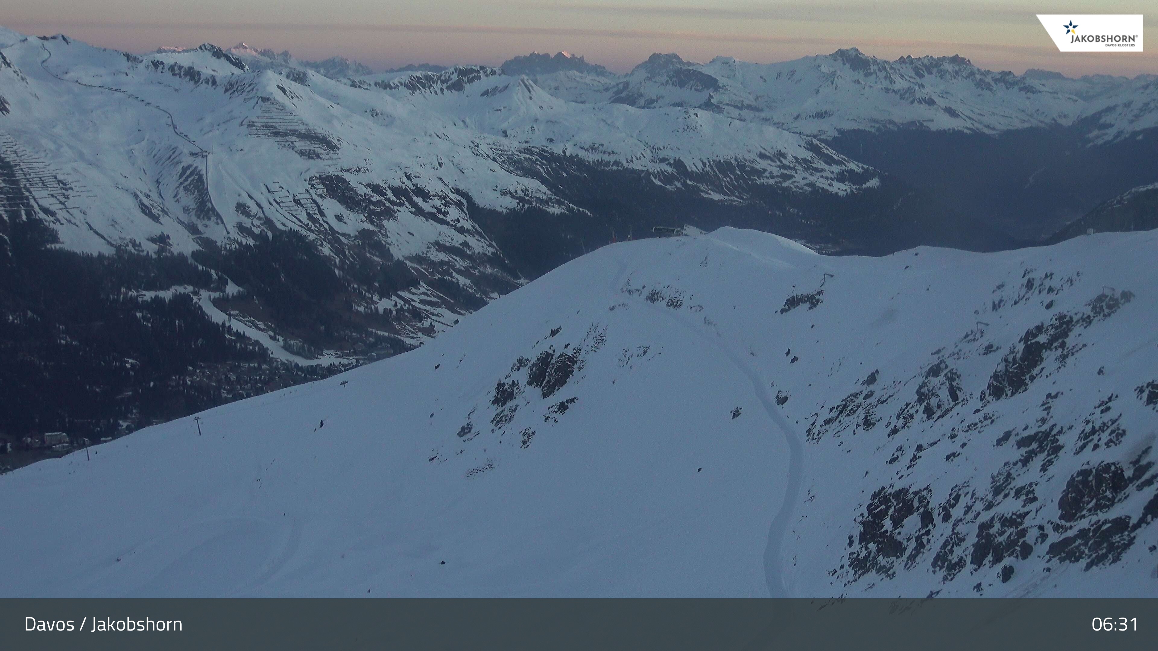 Archiv Foto Webcam Jakobshorn - Blick Richtung Brämabüel