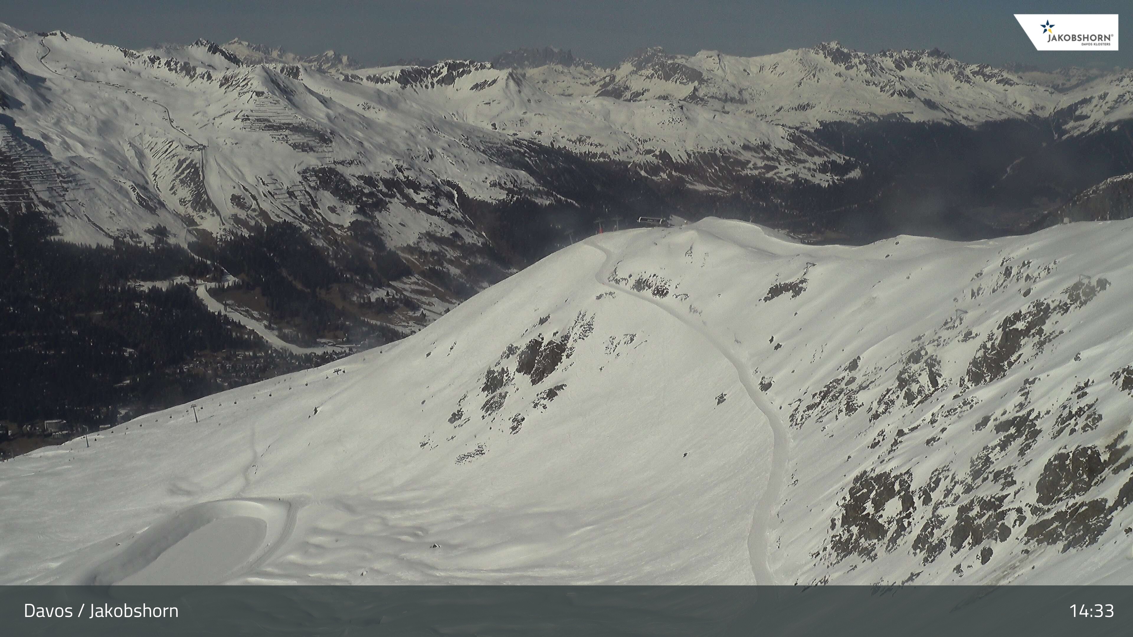 Archiv Foto Webcam Jakobshorn - Blick Richtung Brämabüel