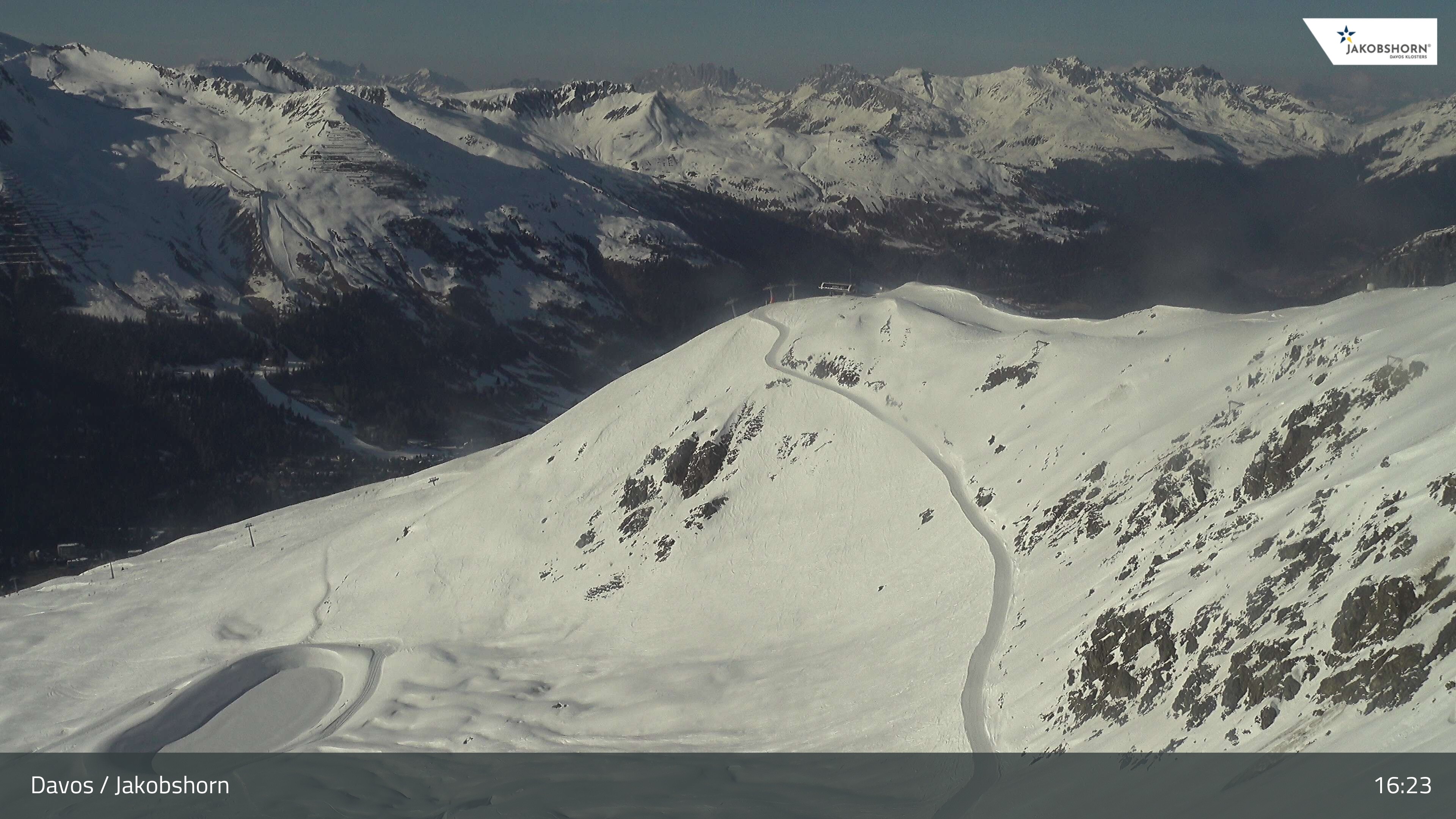 Archiv Foto Webcam Jakobshorn - Blick Richtung Brämabüel