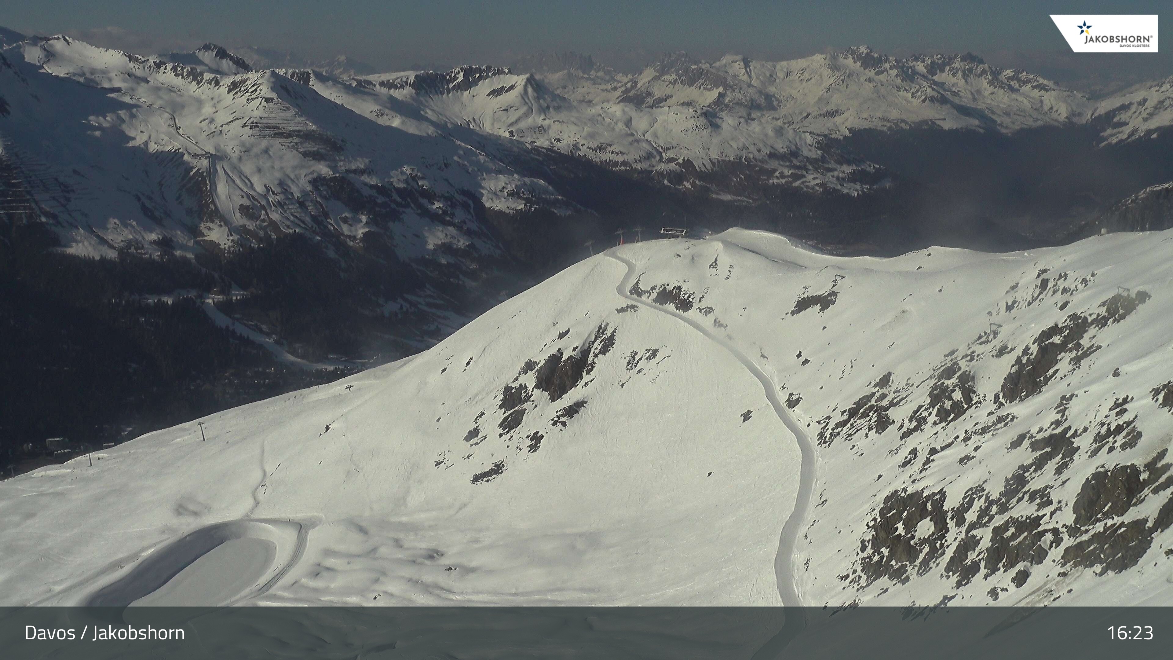 Archiv Foto Webcam Jakobshorn - Blick Richtung Brämabüel