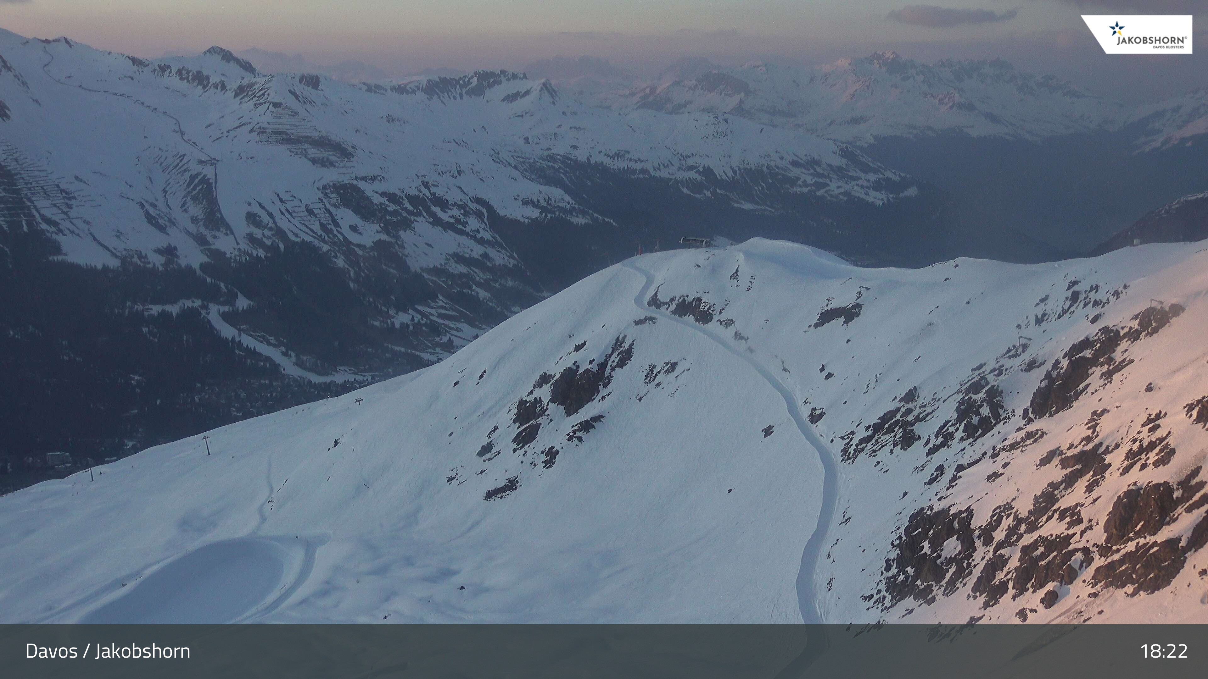 Archiv Foto Webcam Jakobshorn - Blick Richtung Brämabüel