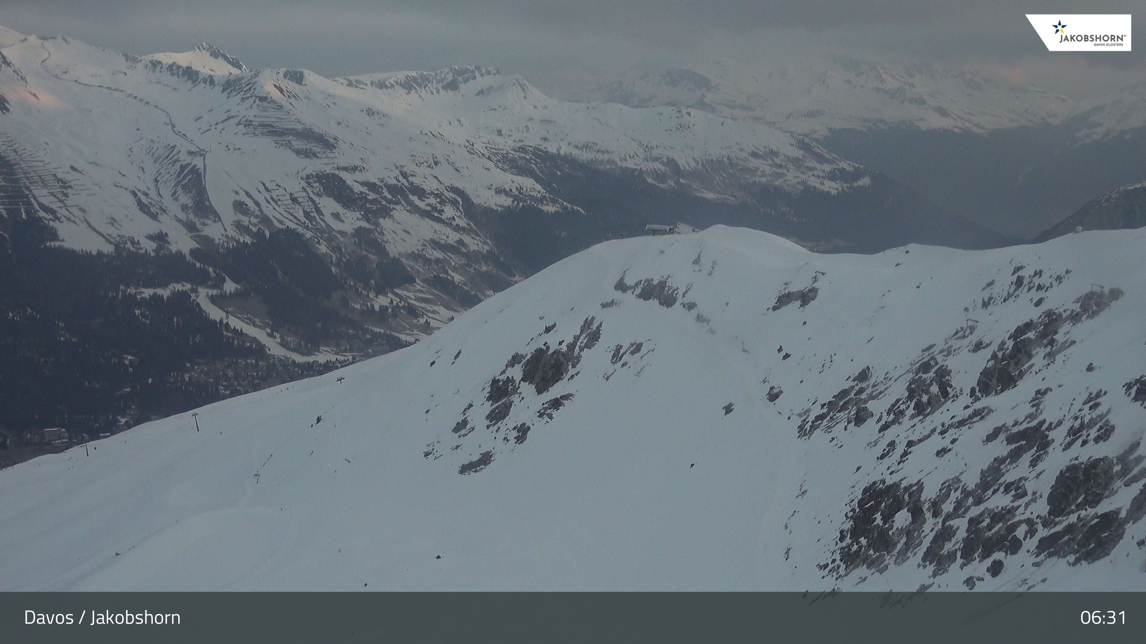 Archiv Foto Webcam Jakobshorn - Blick Richtung Brämabüel