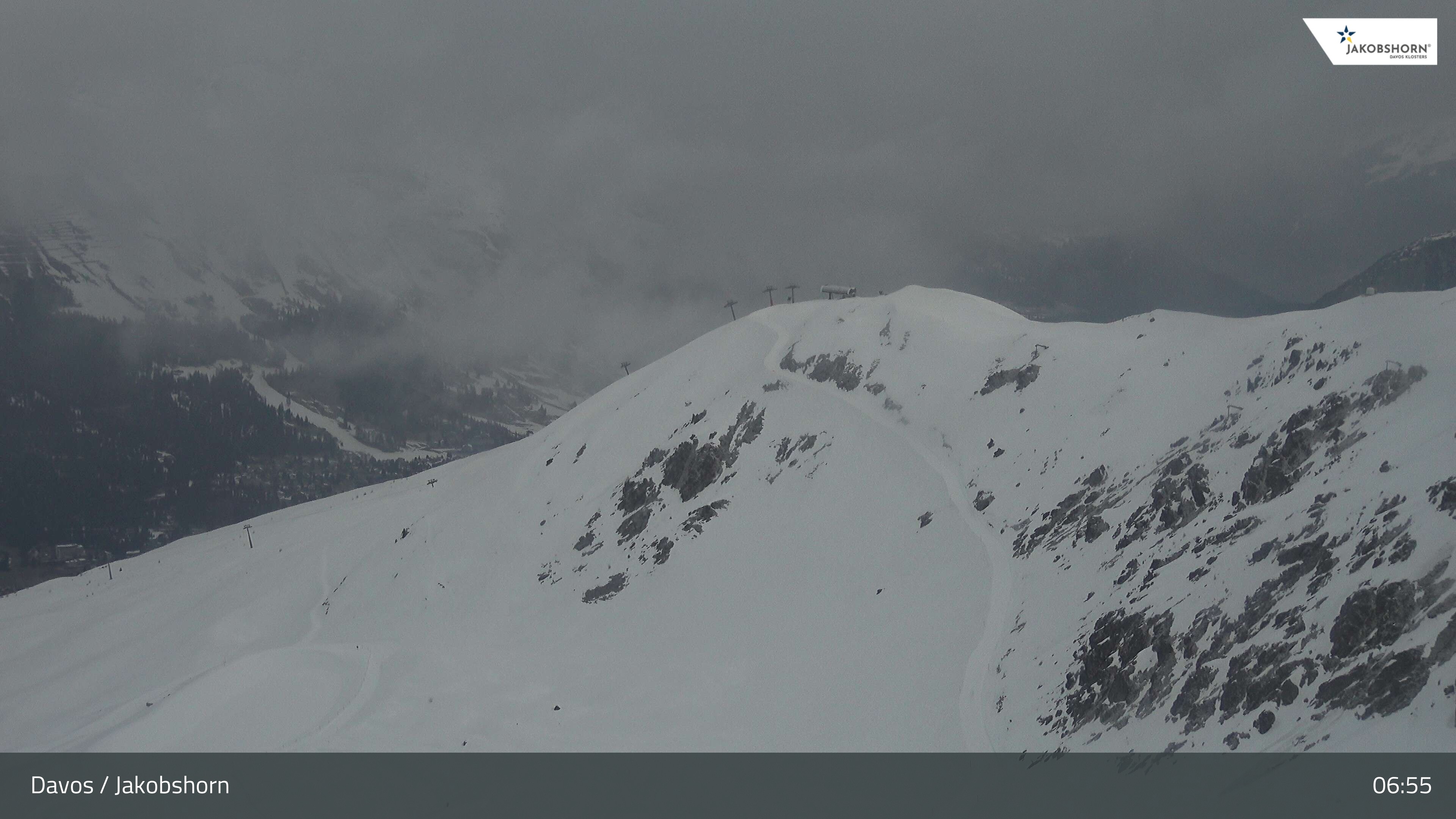Archiv Foto Webcam Jakobshorn - Blick Richtung Brämabüel