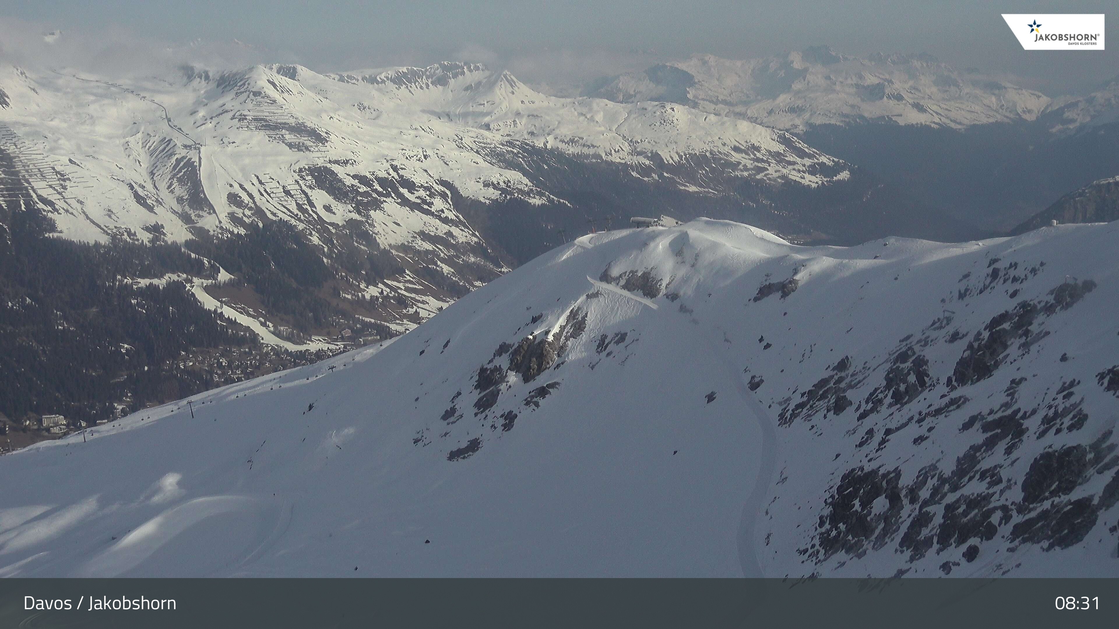 Archiv Foto Webcam Jakobshorn - Blick Richtung Brämabüel