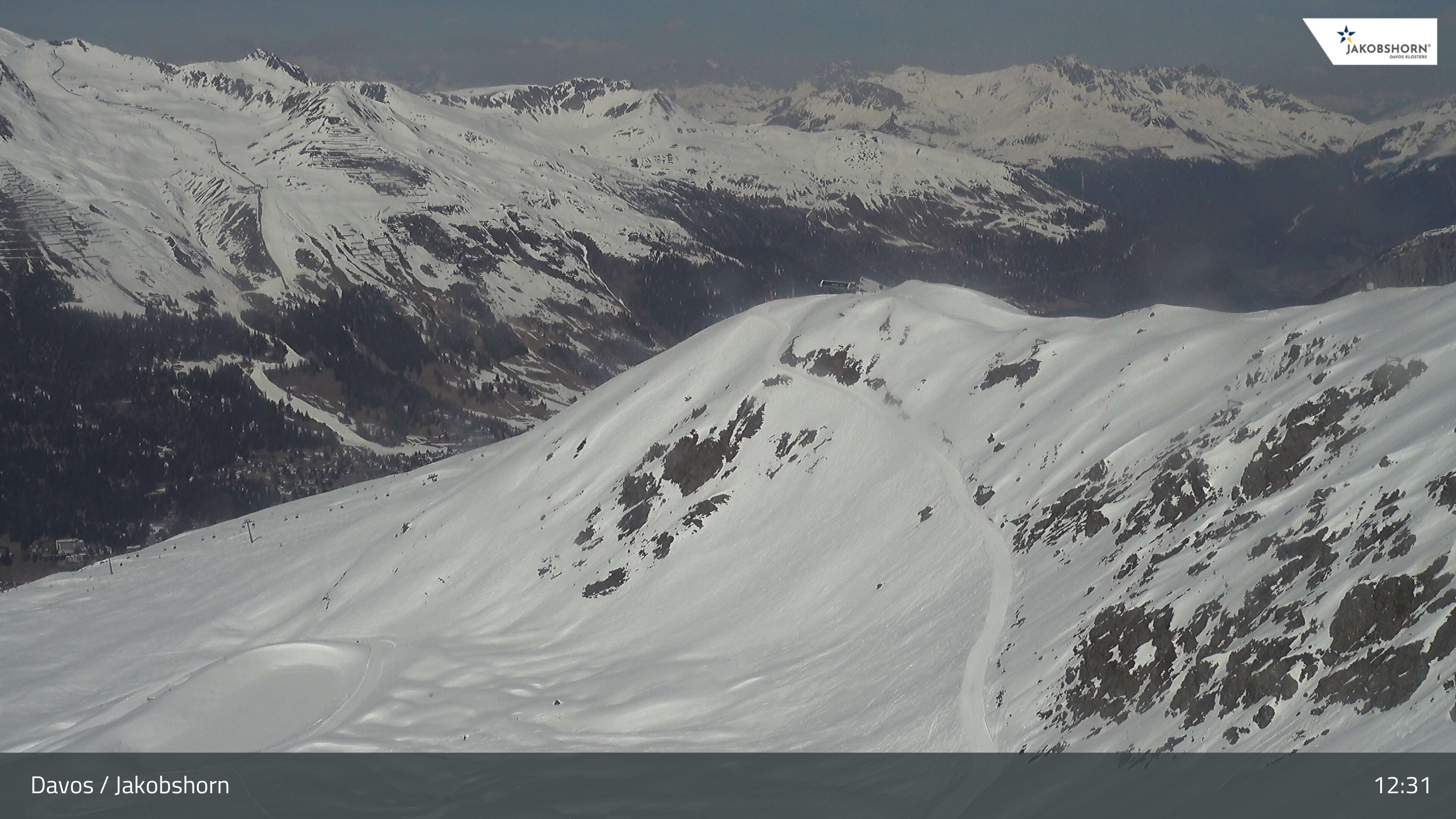 Archiv Foto Webcam Jakobshorn - Blick Richtung Brämabüel