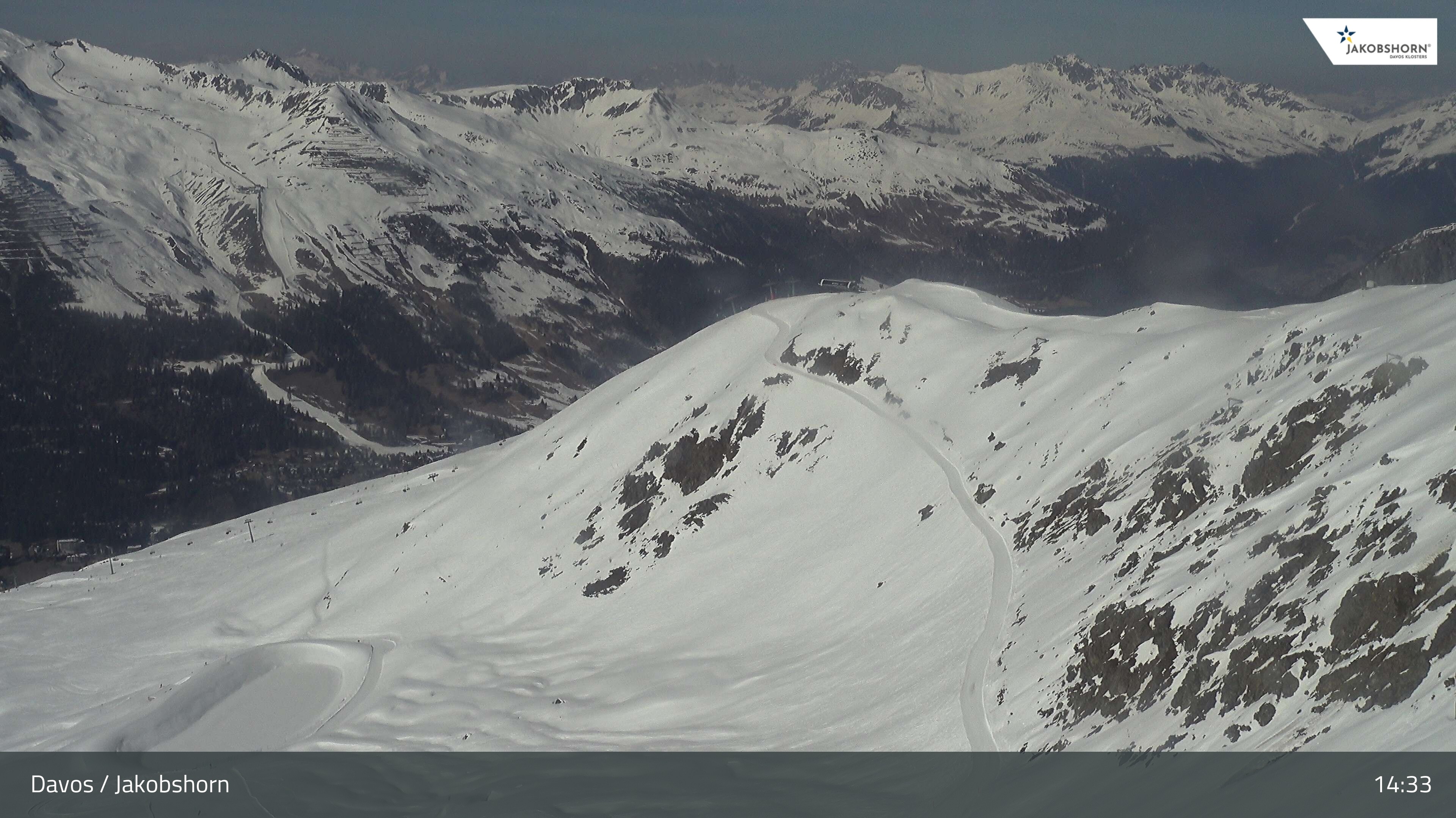 Archiv Foto Webcam Jakobshorn - Blick Richtung Brämabüel