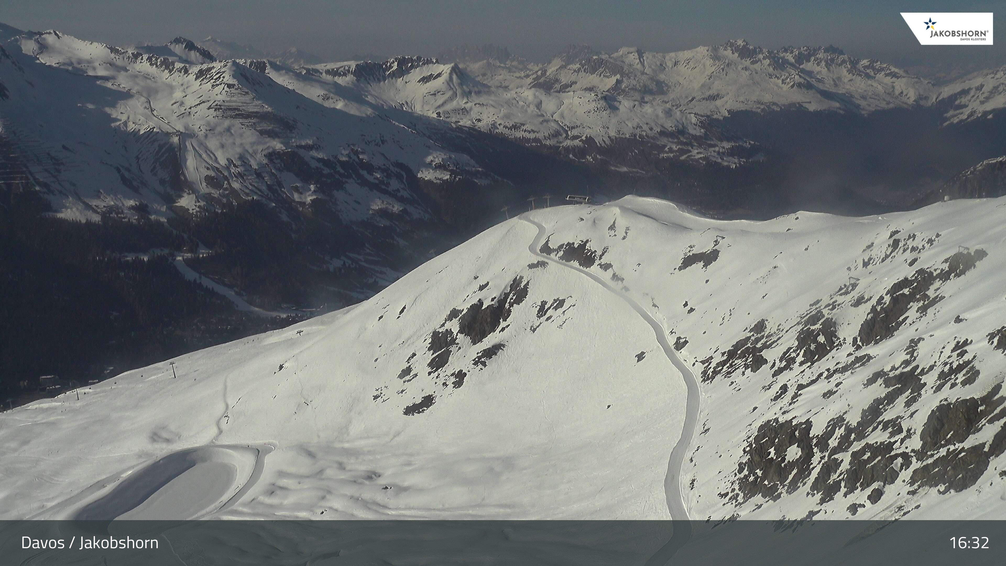Archiv Foto Webcam Jakobshorn - Blick Richtung Brämabüel