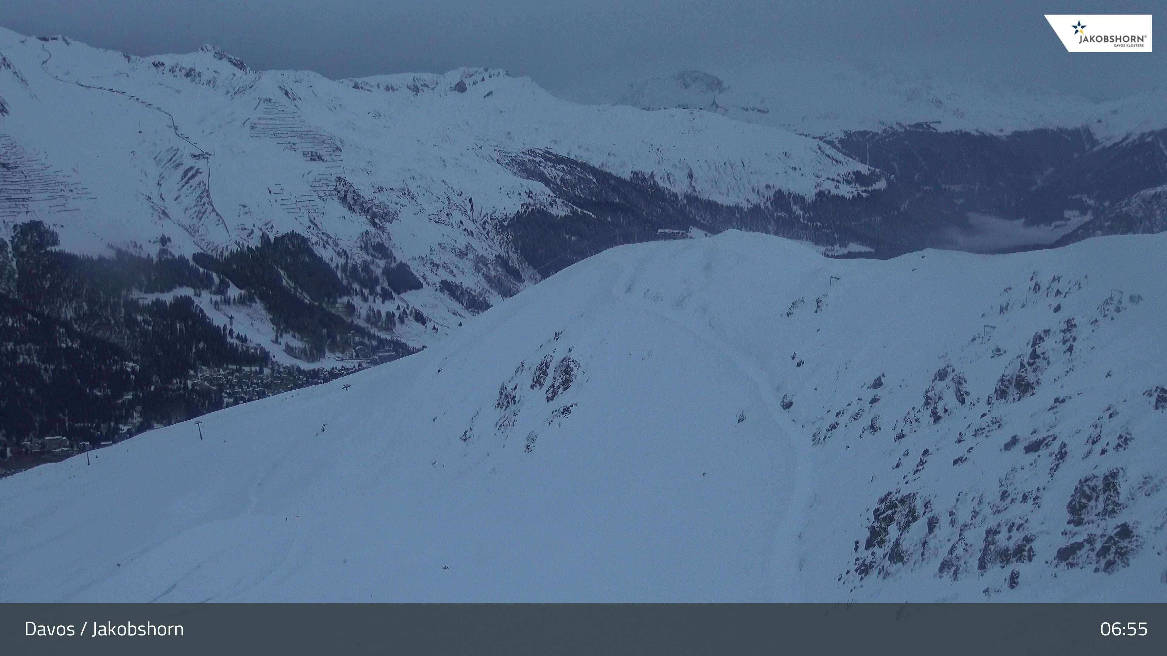 Archiv Foto Webcam Jakobshorn - Blick Richtung Brämabüel