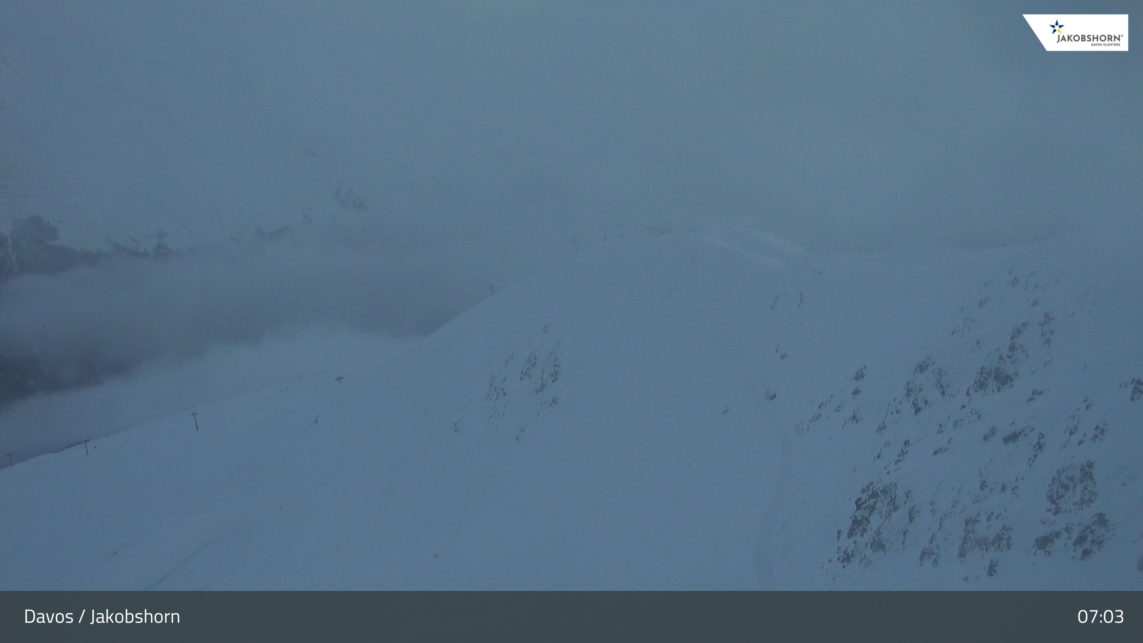 Archiv Foto Webcam Jakobshorn - Blick Richtung Brämabüel