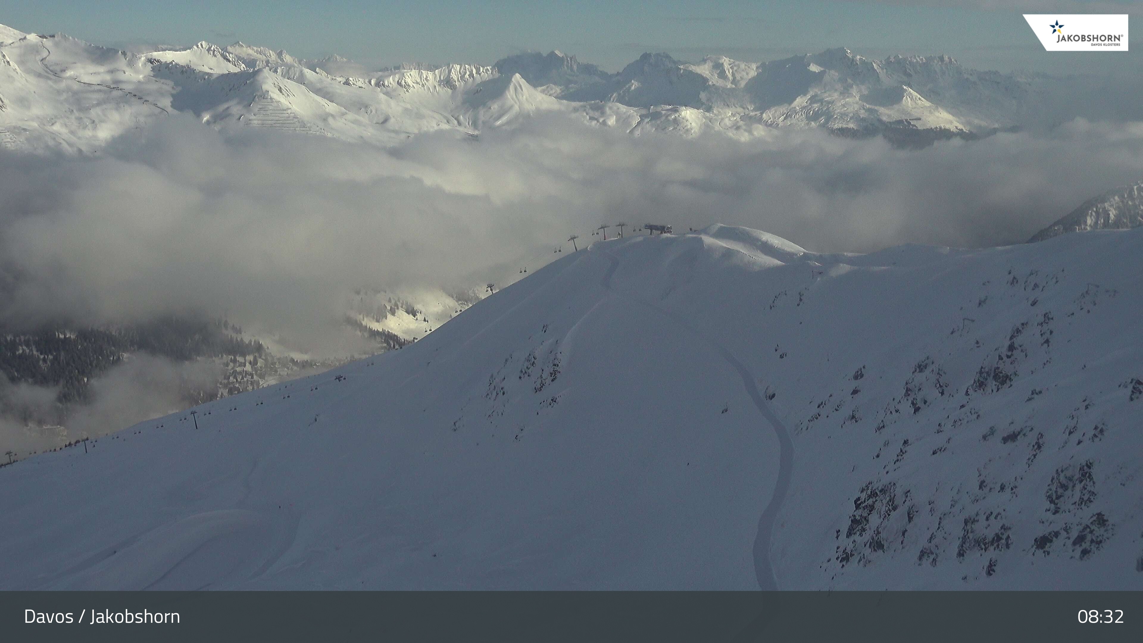 Archiv Foto Webcam Jakobshorn - Blick Richtung Brämabüel