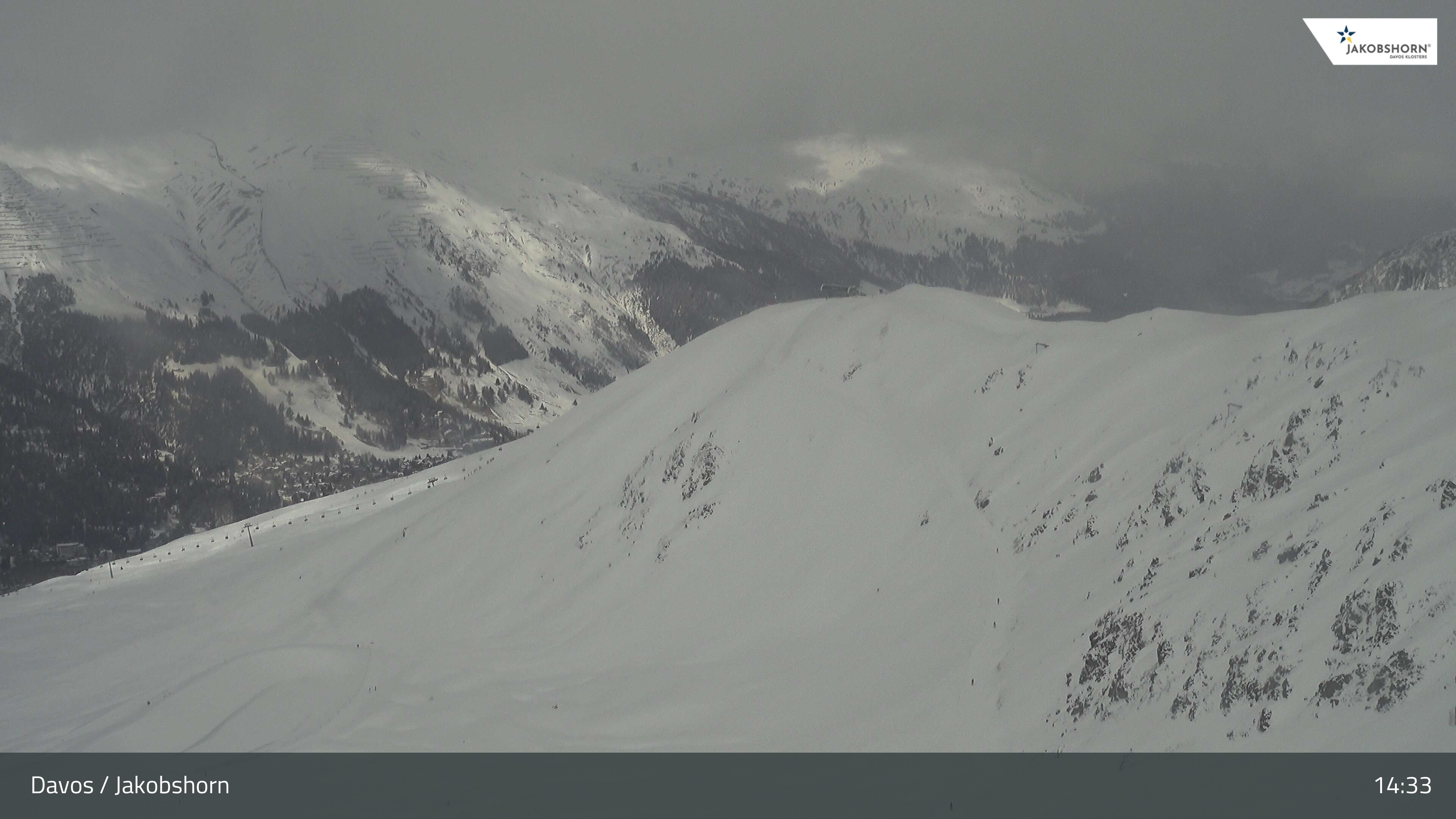 Archiv Foto Webcam Jakobshorn - Blick Richtung Brämabüel