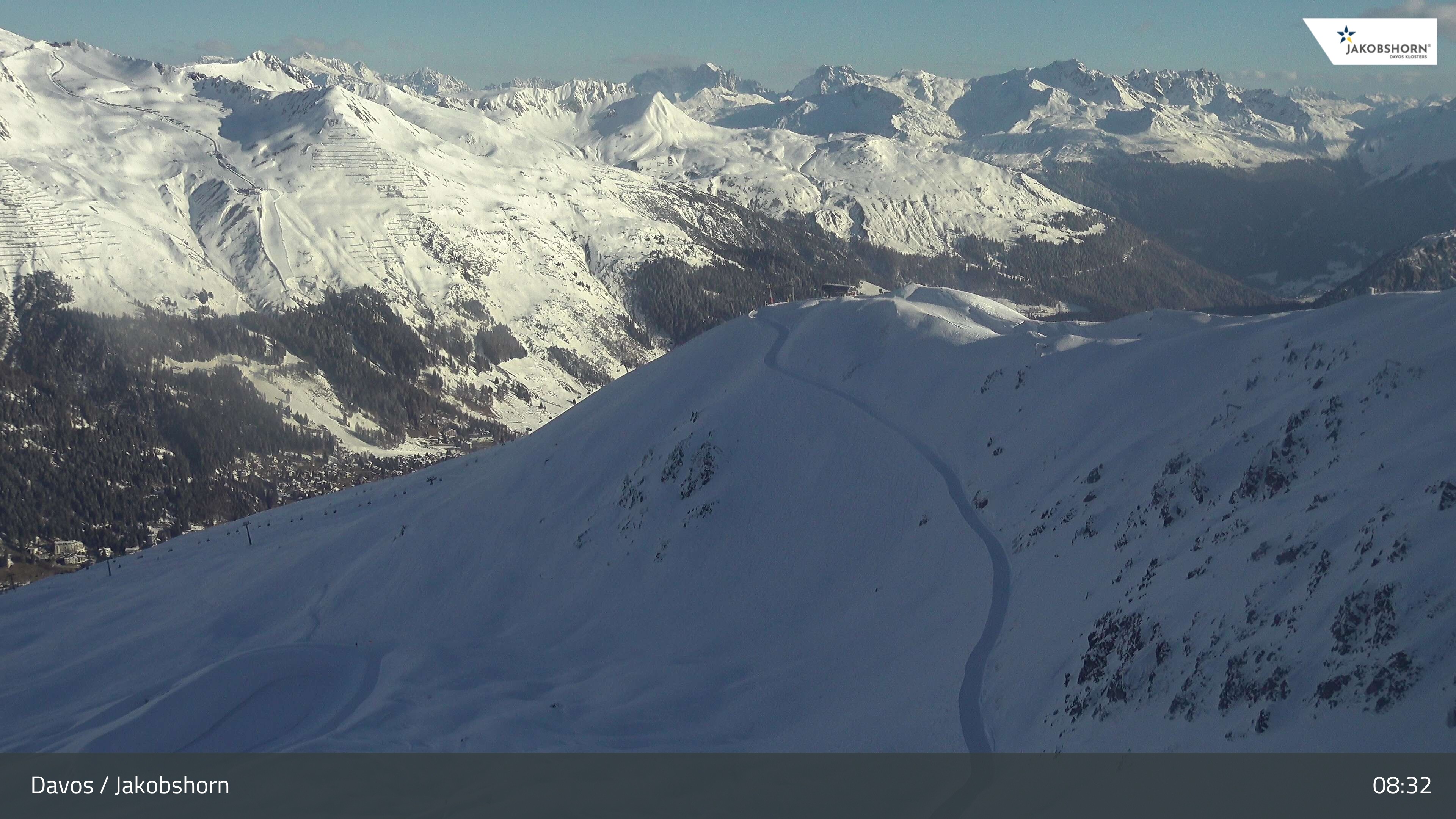 Archiv Foto Webcam Jakobshorn - Blick Richtung Brämabüel