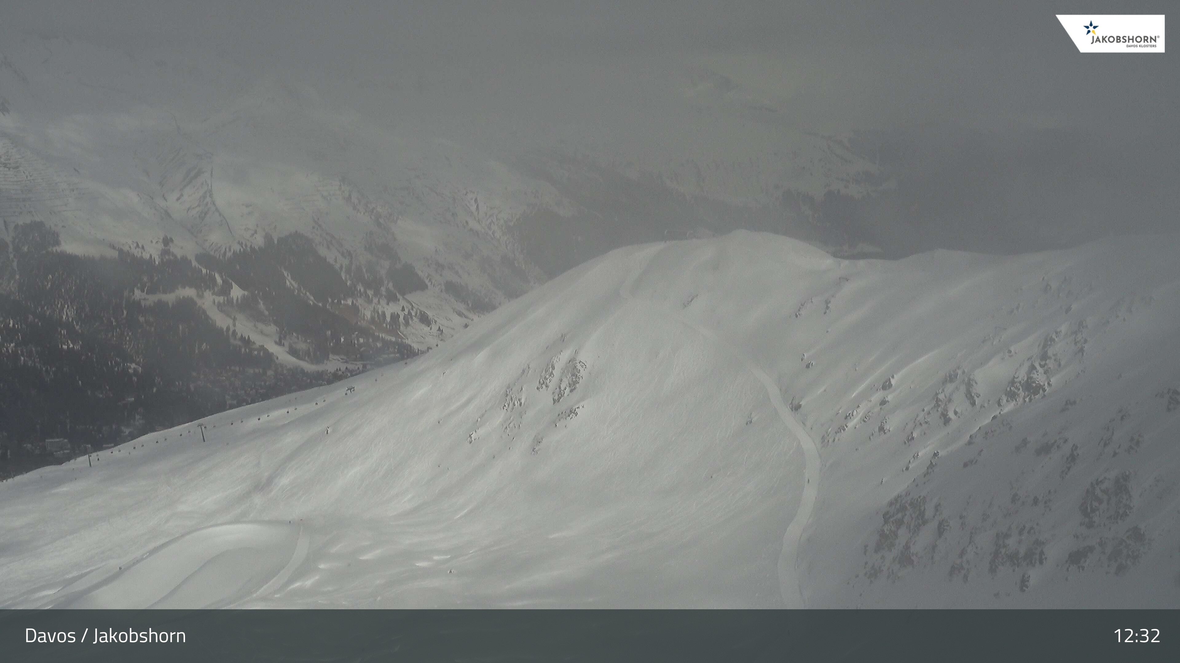 Archiv Foto Webcam Jakobshorn - Blick Richtung Brämabüel