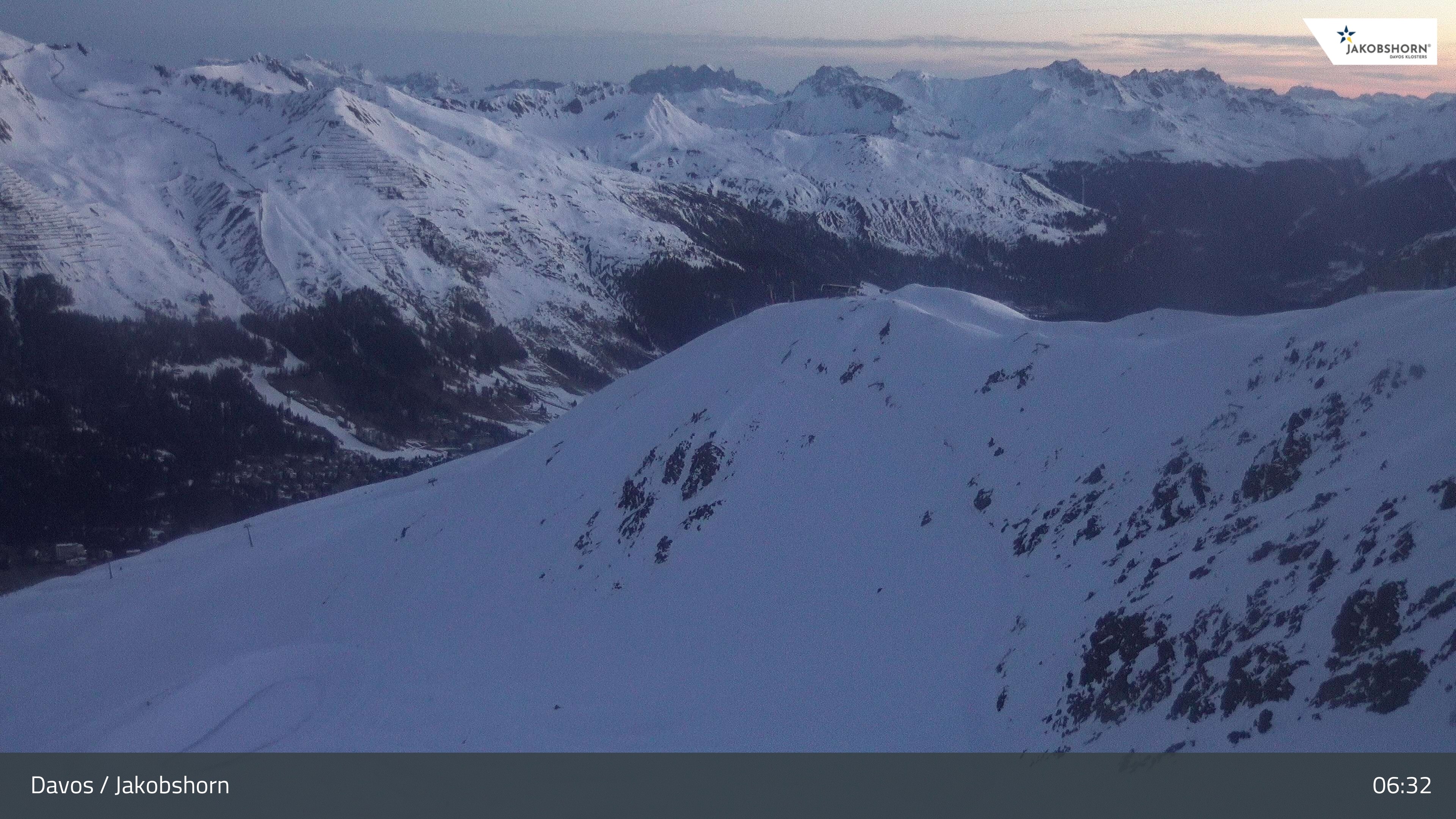 Archiv Foto Webcam Jakobshorn - Blick Richtung Brämabüel