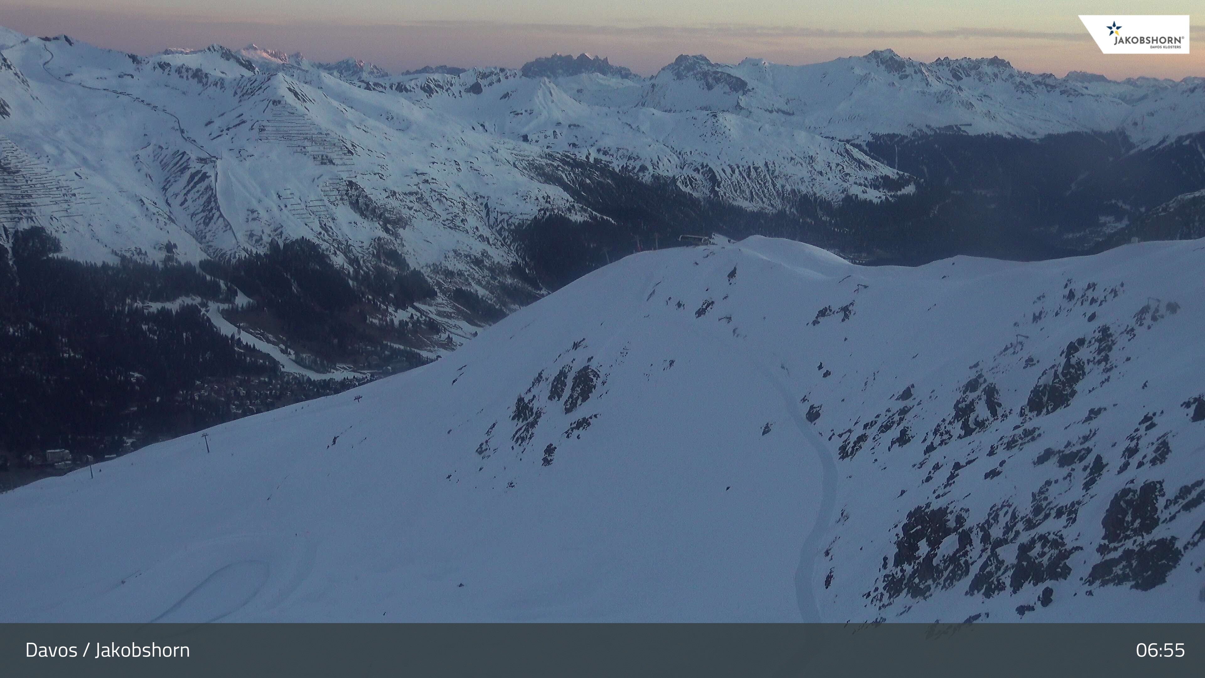 Archiv Foto Webcam Jakobshorn - Blick Richtung Brämabüel
