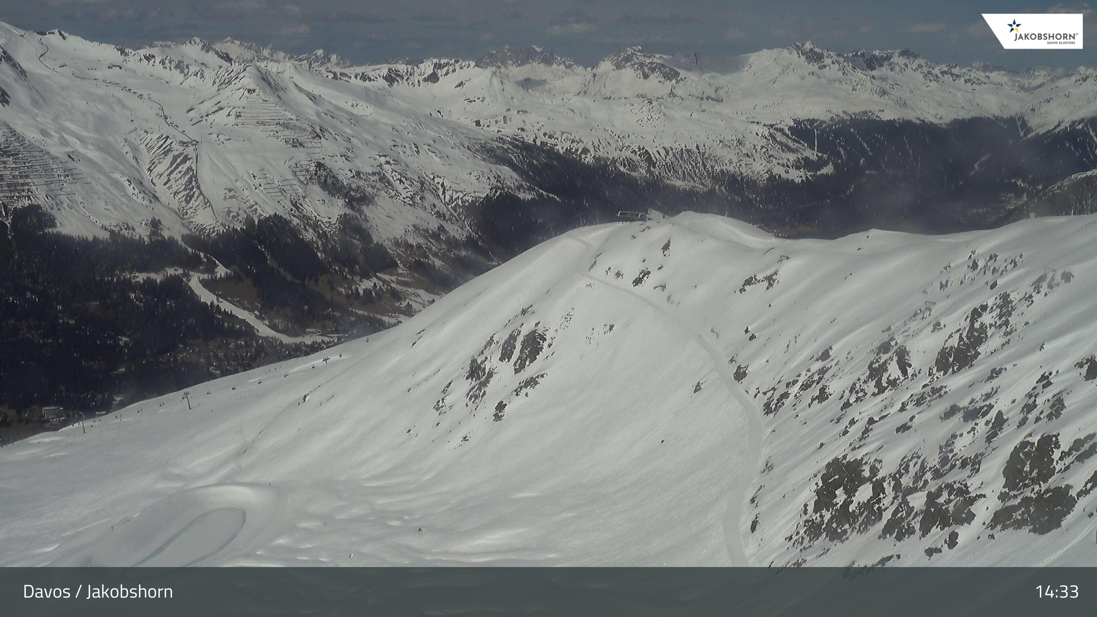 Archiv Foto Webcam Jakobshorn - Blick Richtung Brämabüel