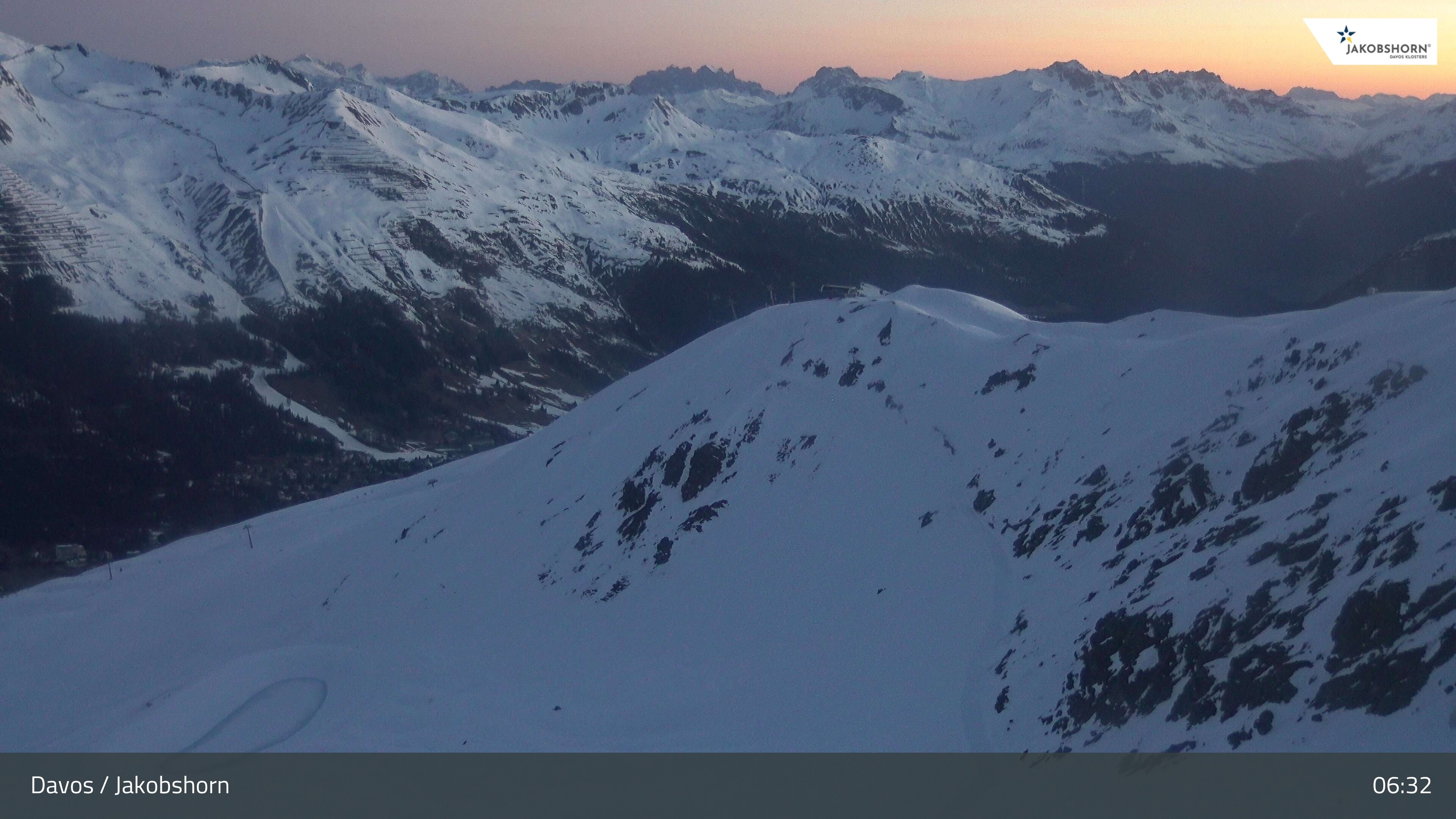 Archiv Foto Webcam Jakobshorn - Blick Richtung Brämabüel