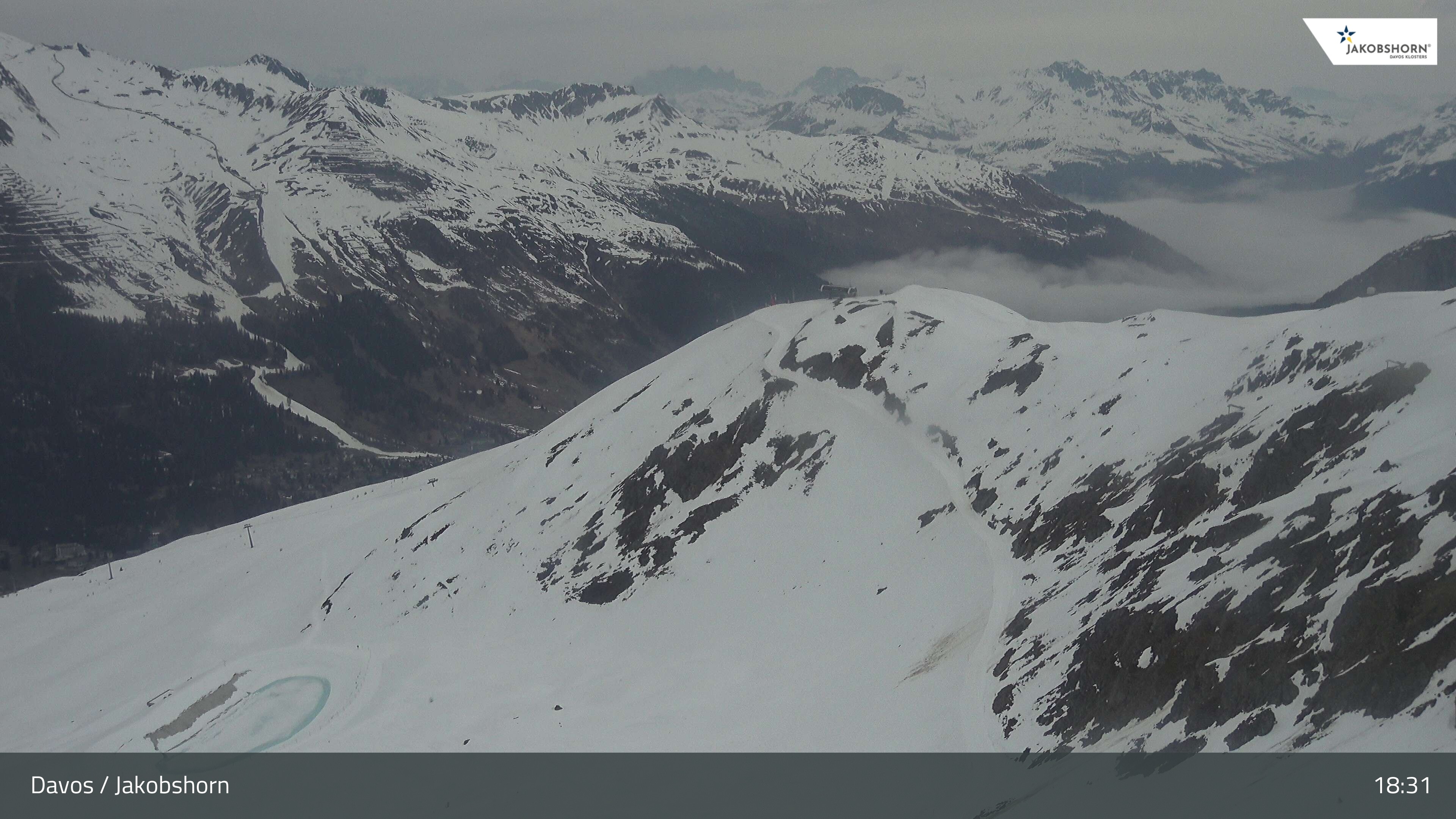 Archived image Webcam Jakobshorn - View to Brämabüel