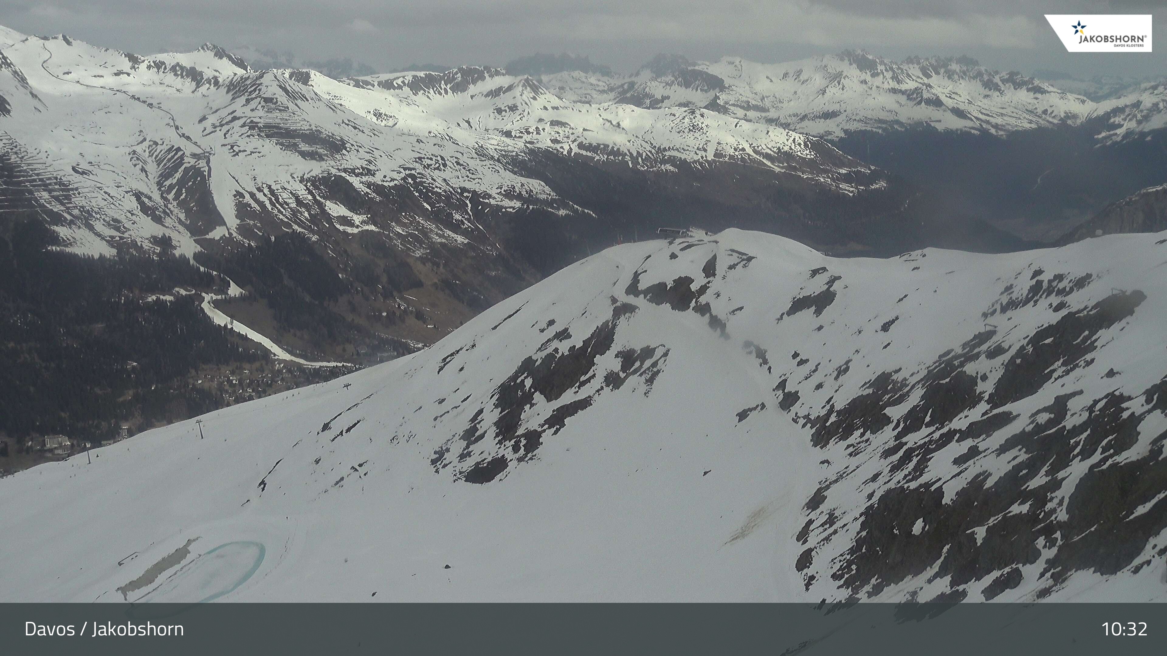 Archiv Foto Webcam Jakobshorn - Blick Richtung Brämabüel