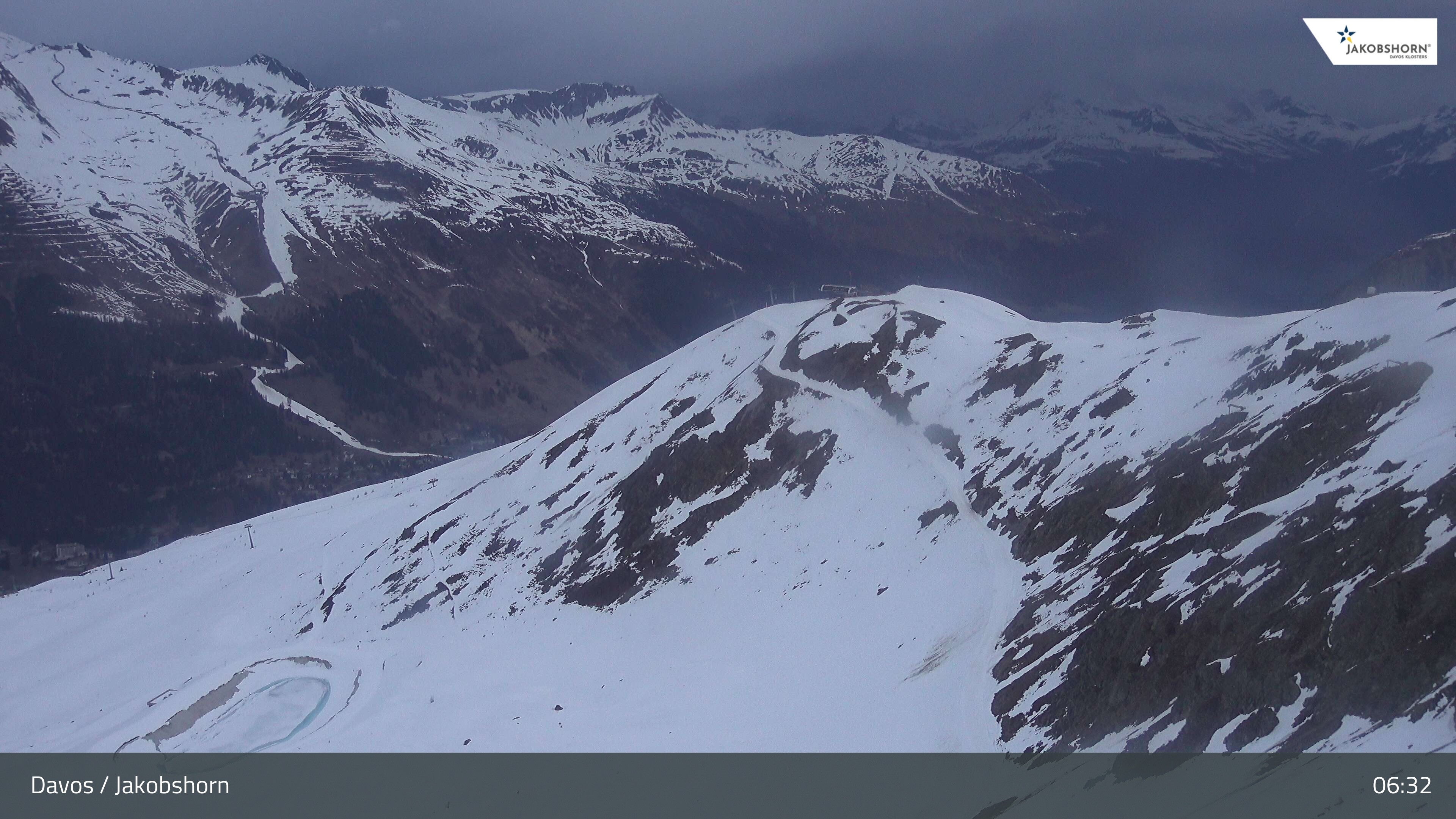Archiv Foto Webcam Jakobshorn - Blick Richtung Brämabüel