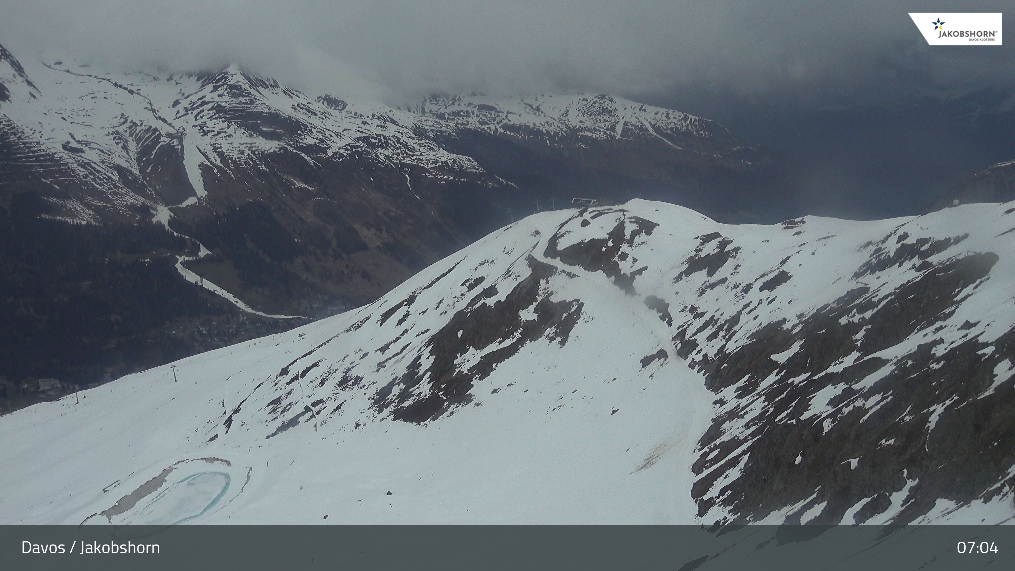 Archiv Foto Webcam Jakobshorn - Blick Richtung Brämabüel