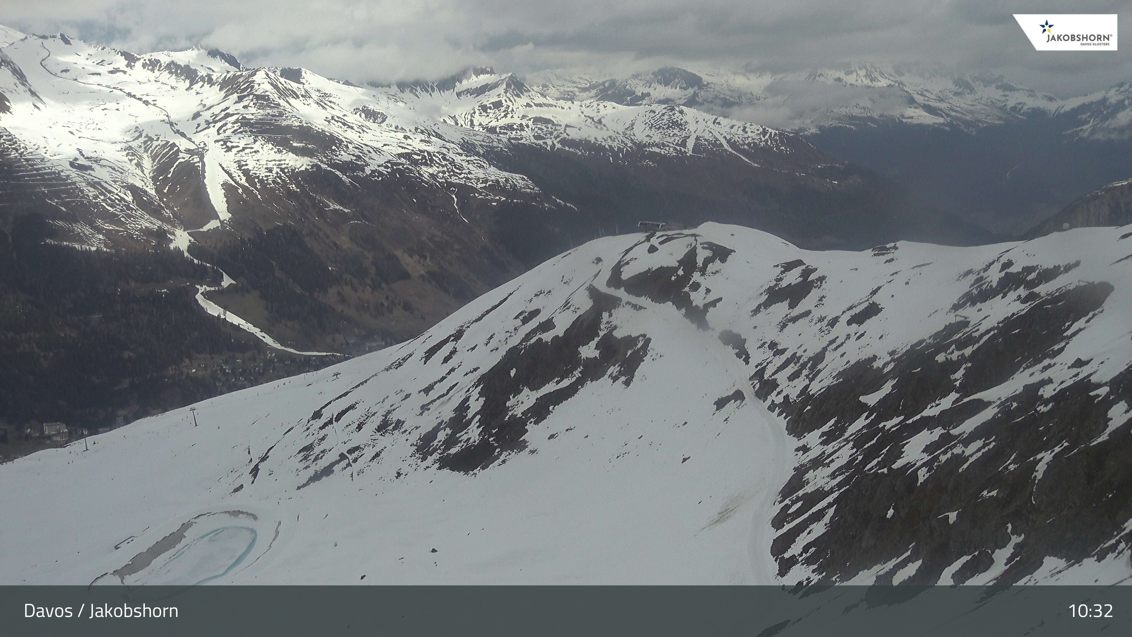 Archiv Foto Webcam Jakobshorn - Blick Richtung Brämabüel