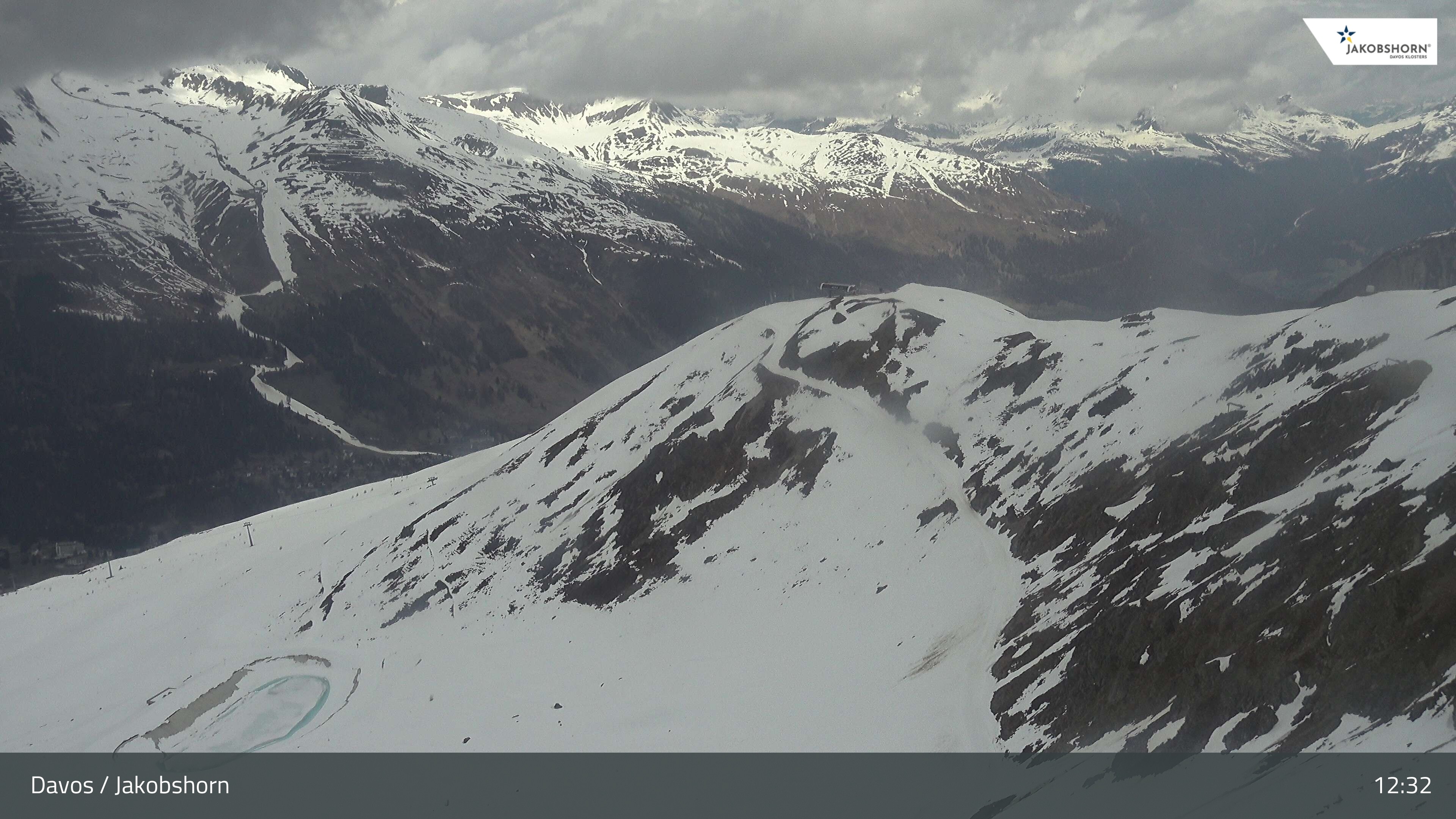 Archiv Foto Webcam Jakobshorn - Blick Richtung Brämabüel
