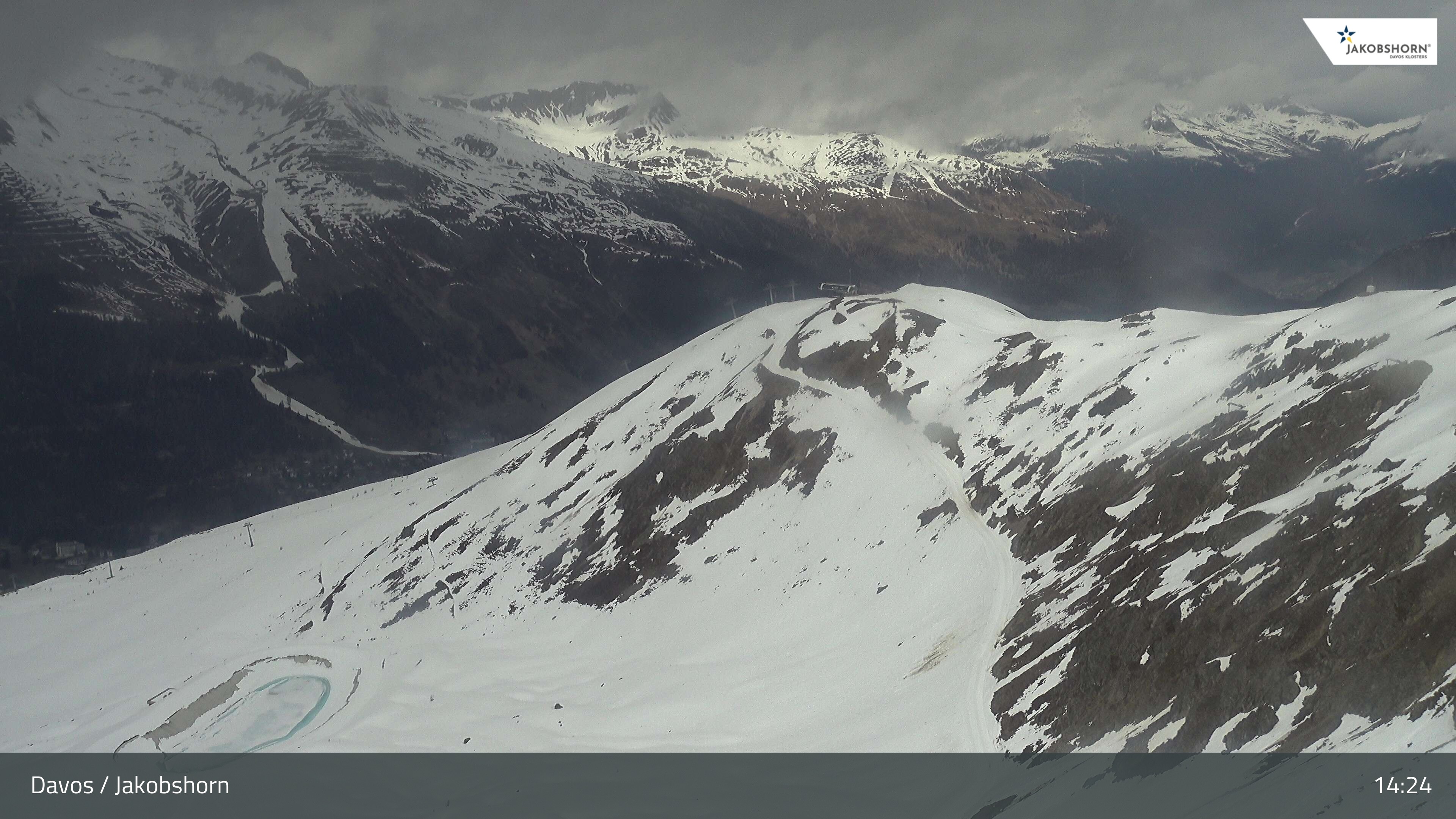 Archiv Foto Webcam Jakobshorn - Blick Richtung Brämabüel